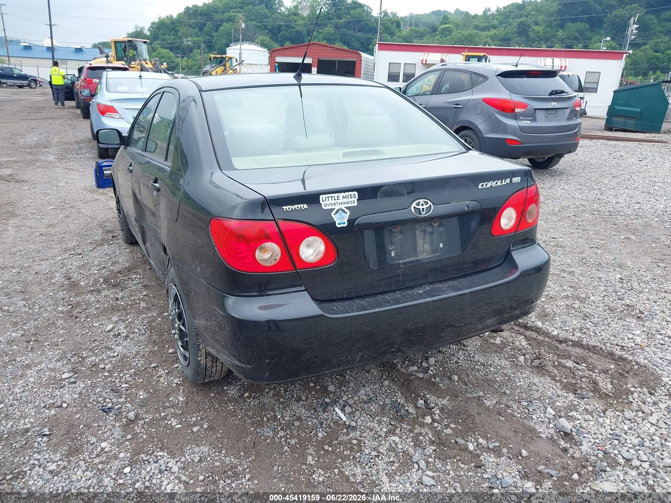 2005 Toyota Corolla Le Черный vin: JTDBR32E352066305