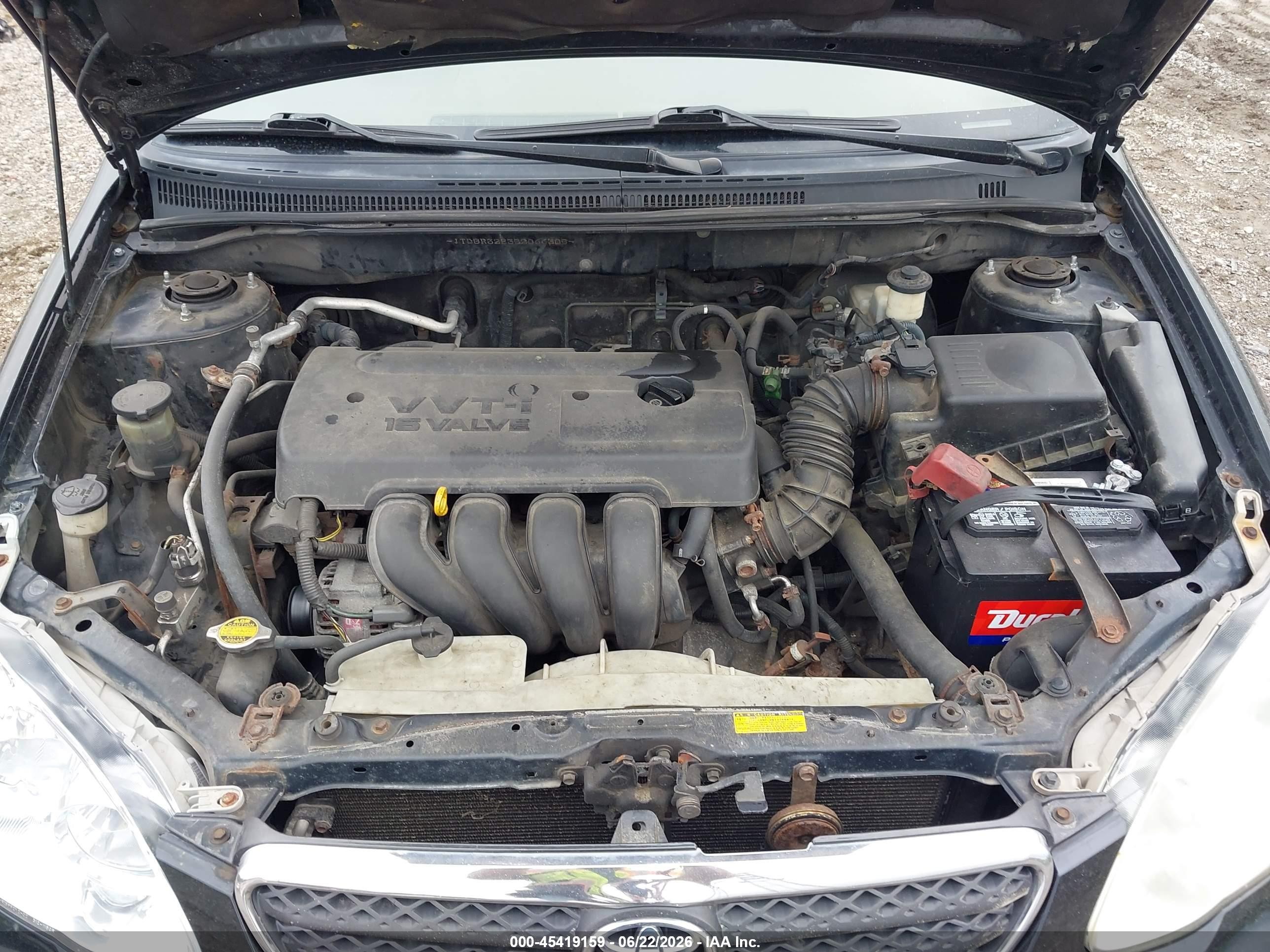 2005 Toyota Corolla Le Черный vin: JTDBR32E352066305