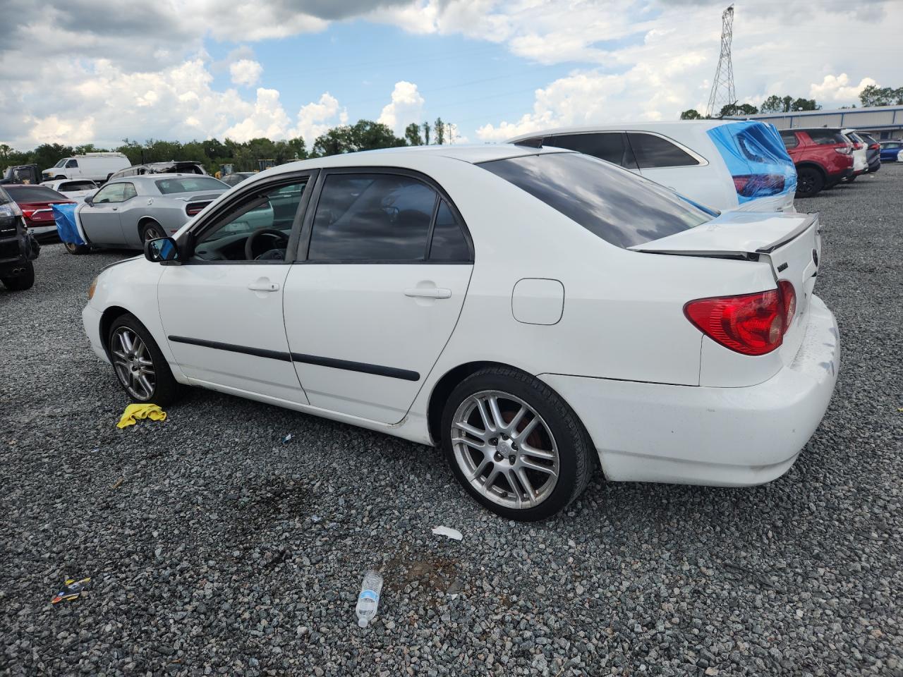 2006 Toyota Corolla Ce White vin: JTDBR32E360076071
