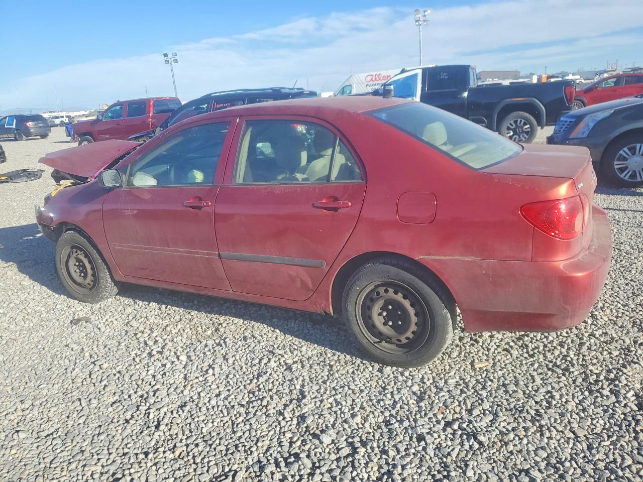 2006 Toyota Corolla Ce Red vin: JTDBR32E360083649