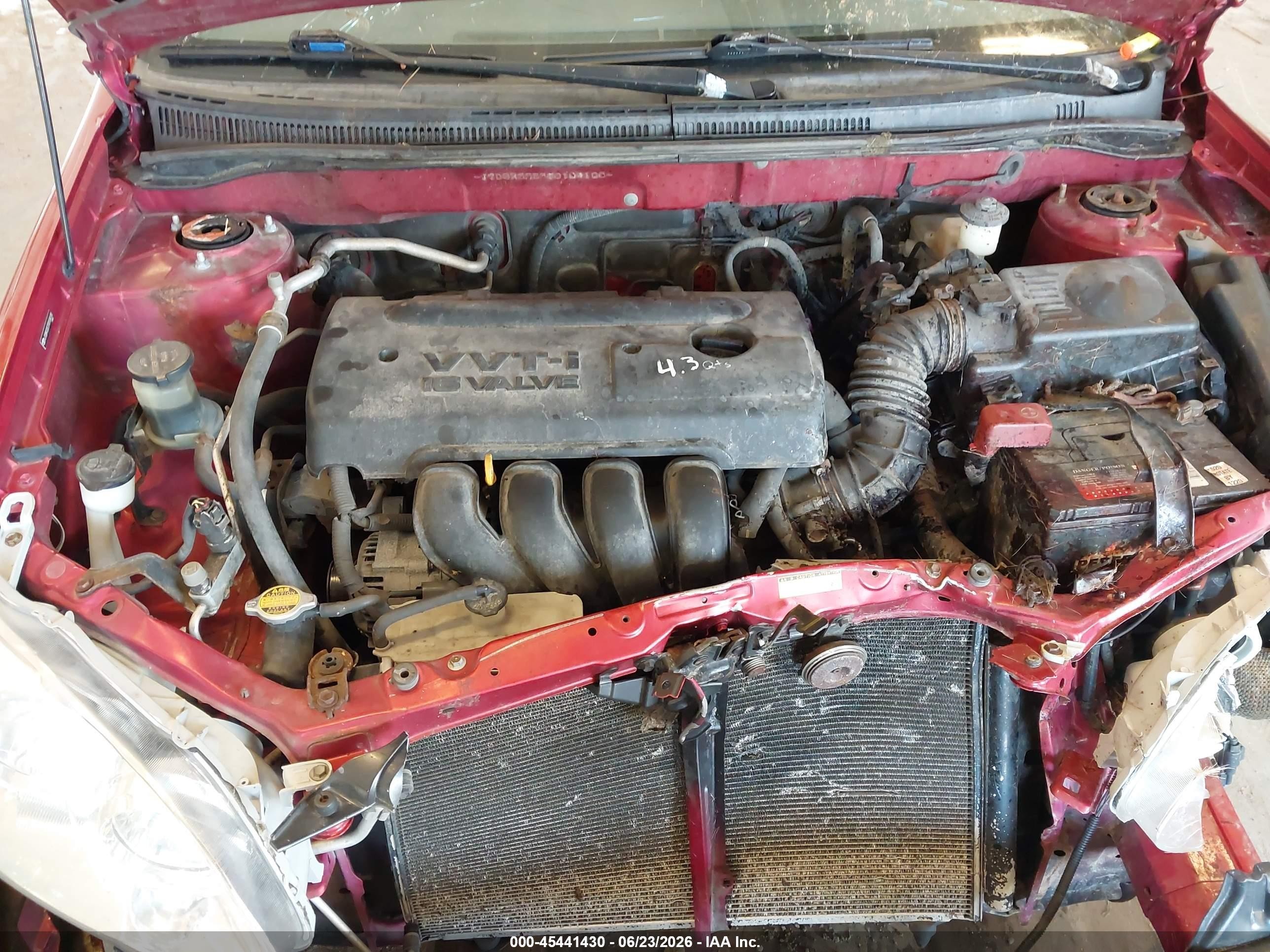 2007 Toyota Corolla Le Red vin: JTDBR32E370104100
