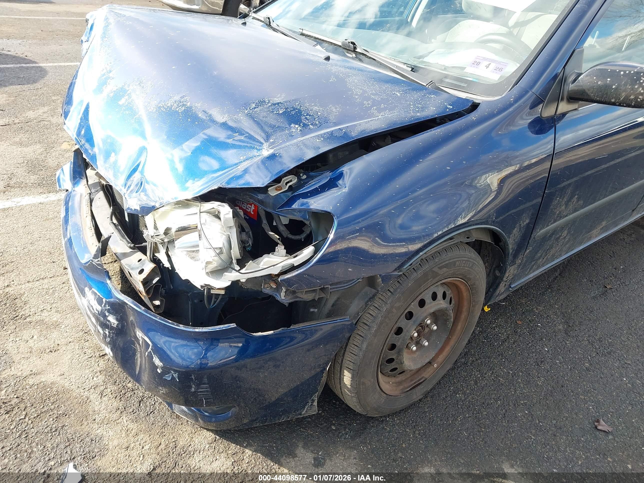 2007 Toyota Corolla Ce Blue vin: JTDBR32E370130356