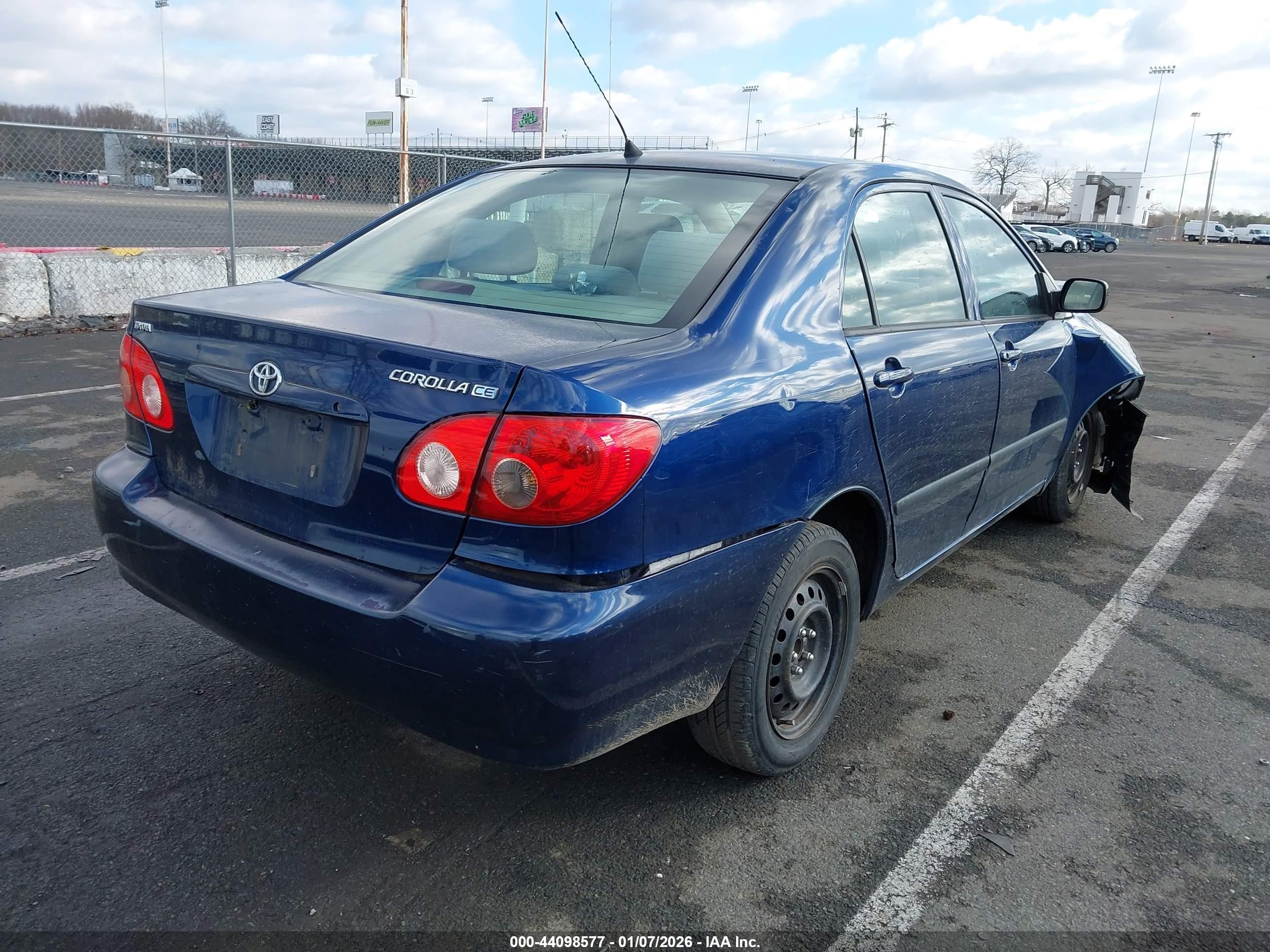 2007 Toyota Corolla Ce Blue vin: JTDBR32E370130356