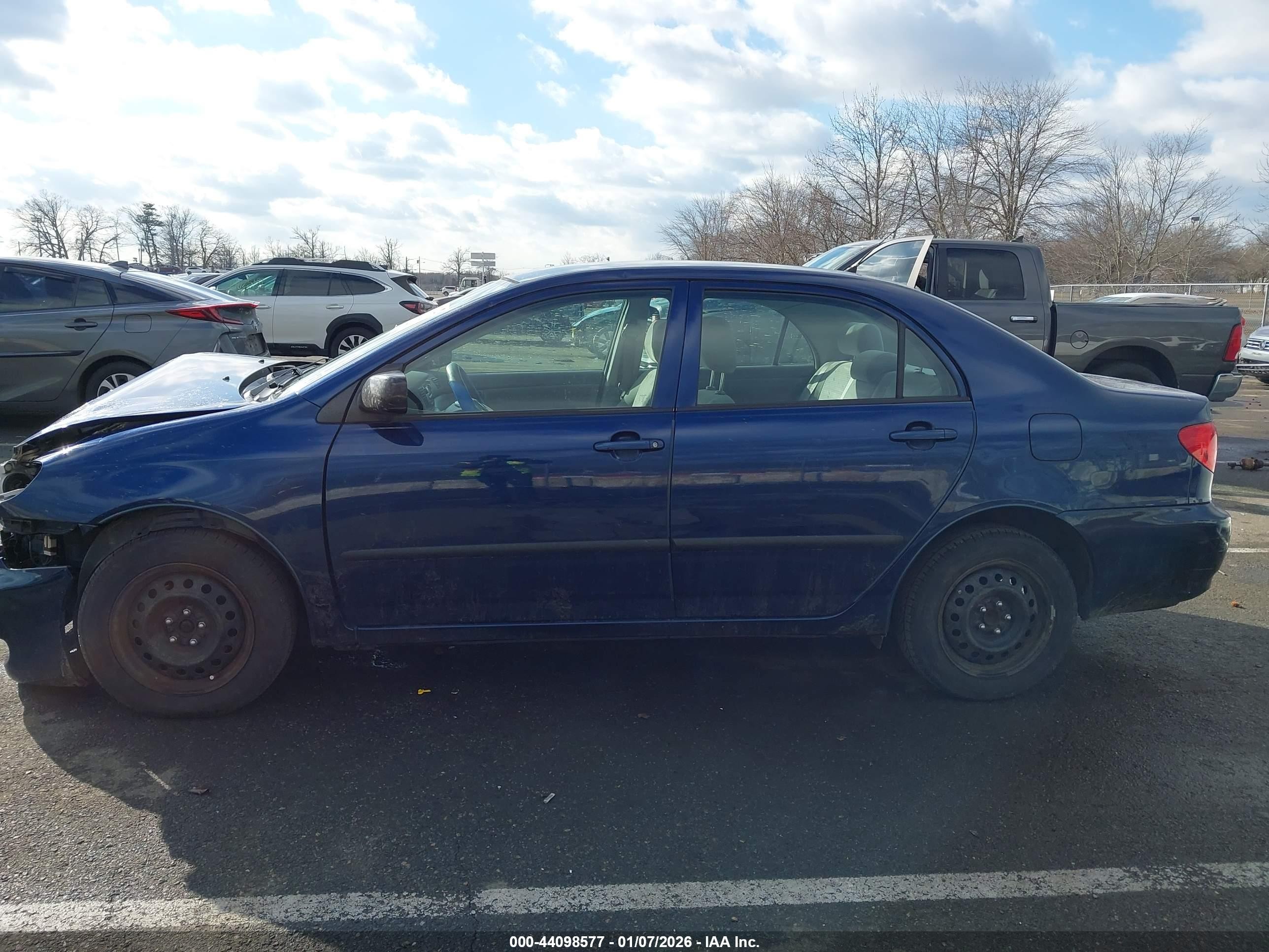 2007 Toyota Corolla Ce Blue vin: JTDBR32E370130356