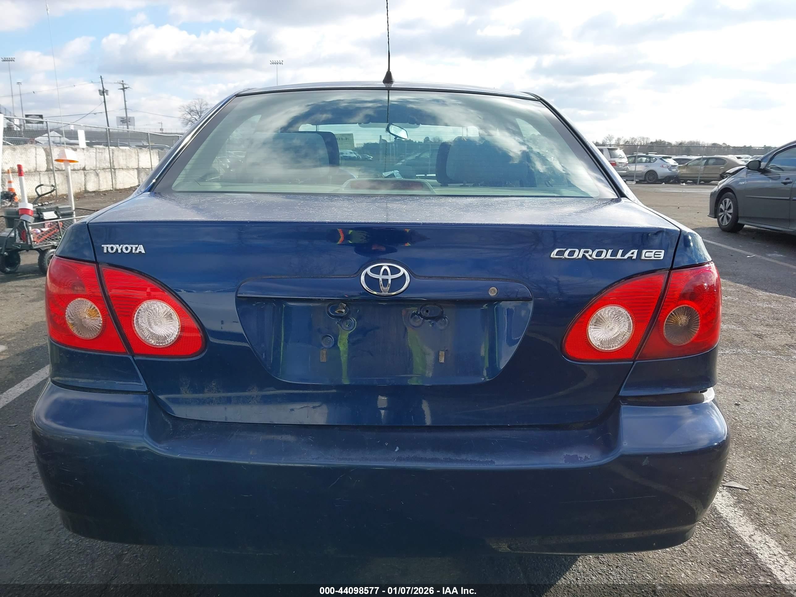 2007 Toyota Corolla Ce Blue vin: JTDBR32E370130356