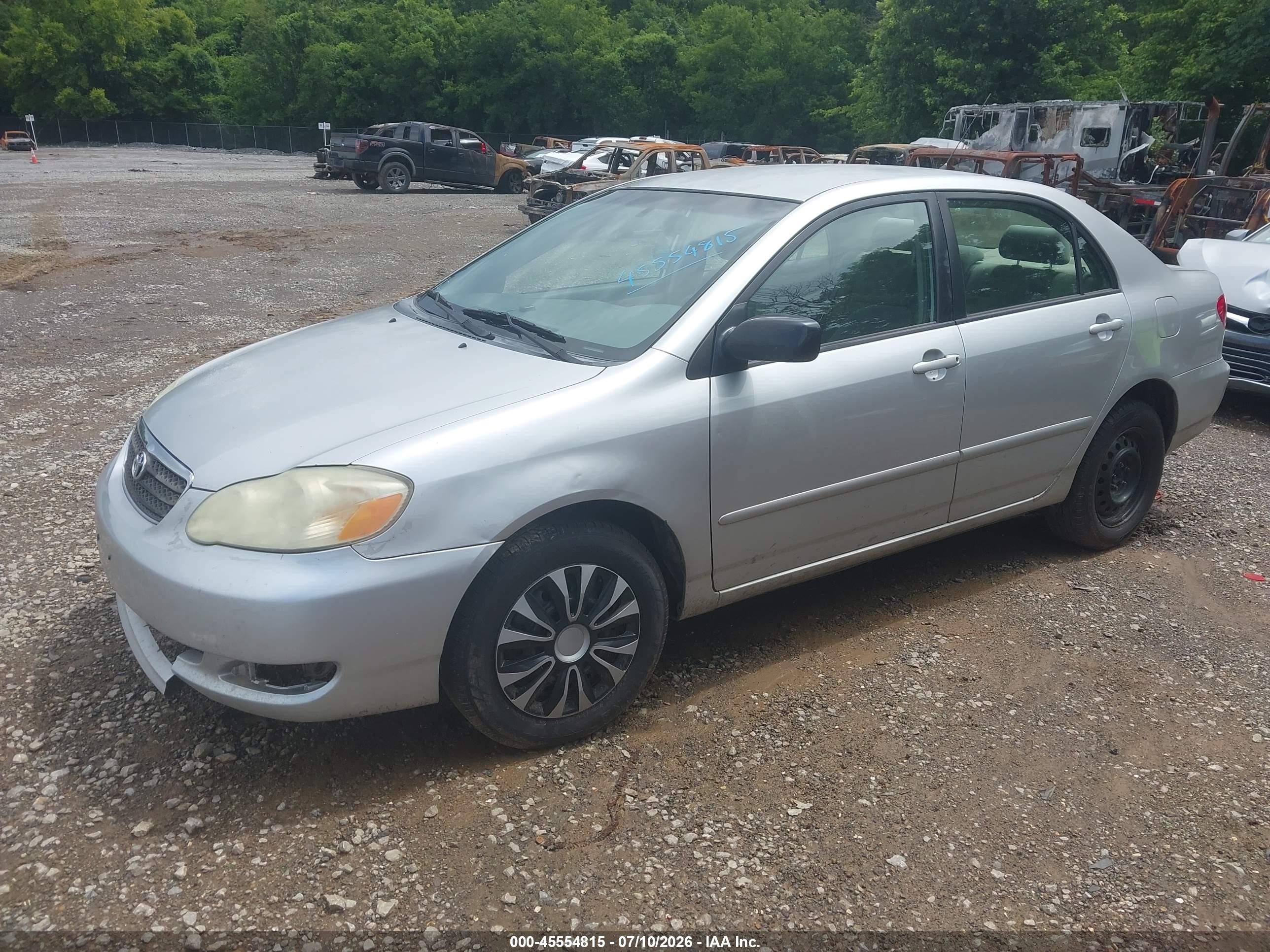 2007 Toyota Corolla Le Silver vin: JTDBR32E370130678