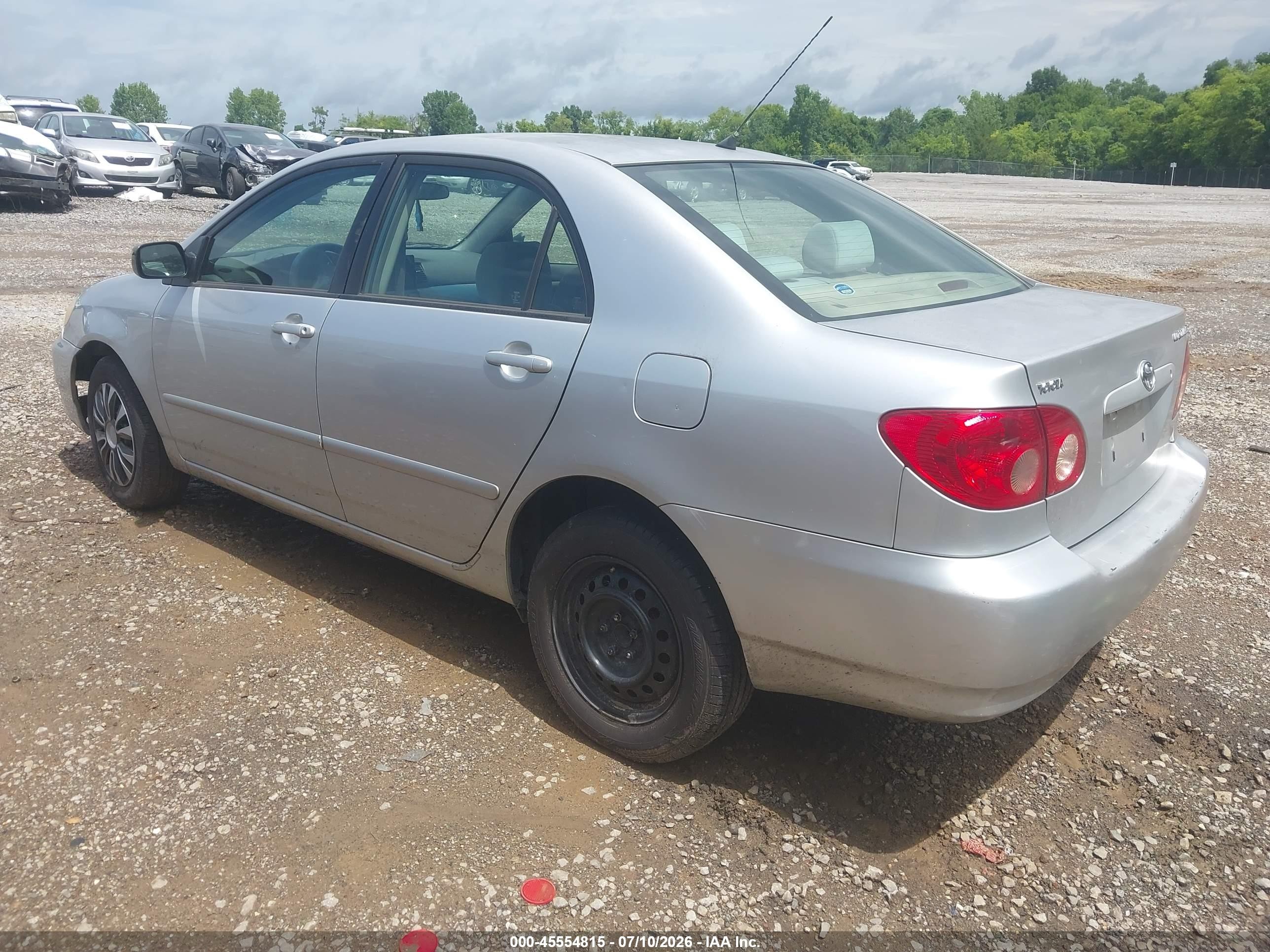 2007 Toyota Corolla Le Silver vin: JTDBR32E370130678