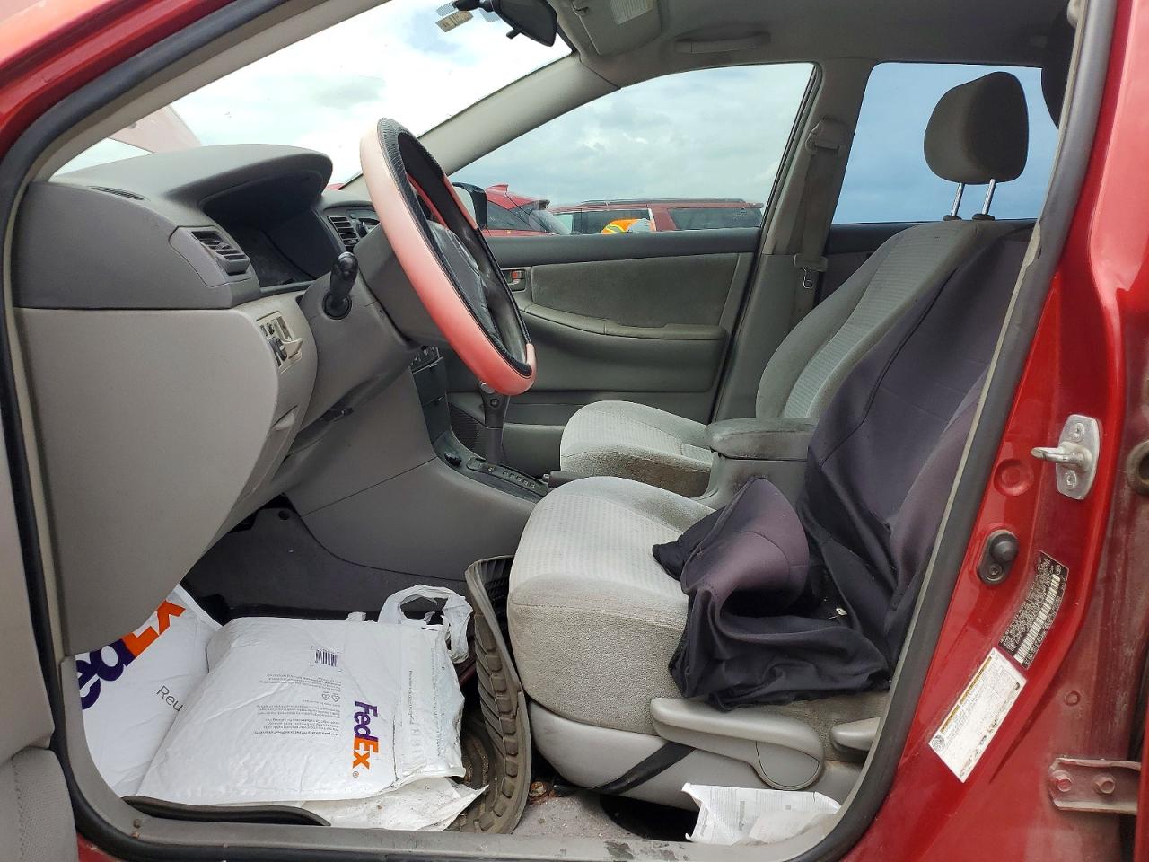 2007 Toyota Corolla Ce Red vin: JTDBR32E370132978