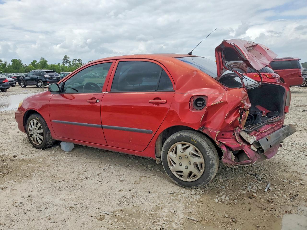 2007 Toyota Corolla Ce Red vin: JTDBR32E370132978