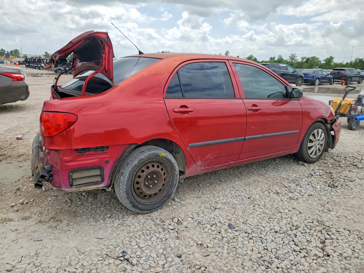 2007 Toyota Corolla Ce Red vin: JTDBR32E370132978