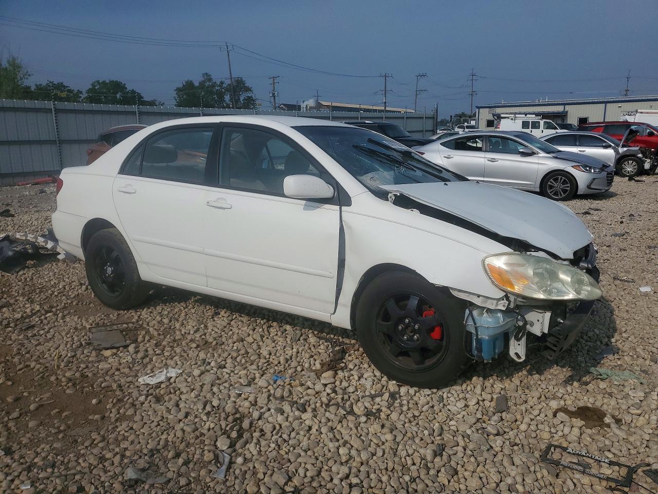 2003 Toyota Corolla Le White vin: JTDBR32E430024458