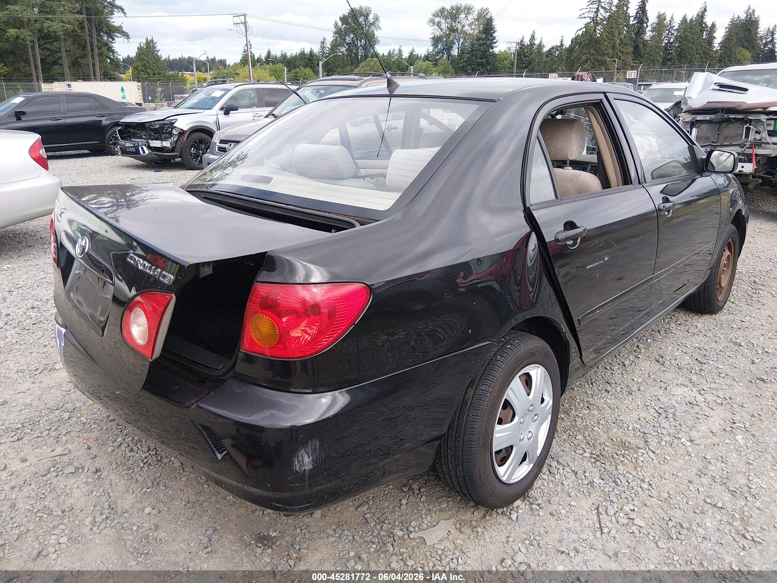 2003 Toyota Corolla Le Black vin: JTDBR32E430039042