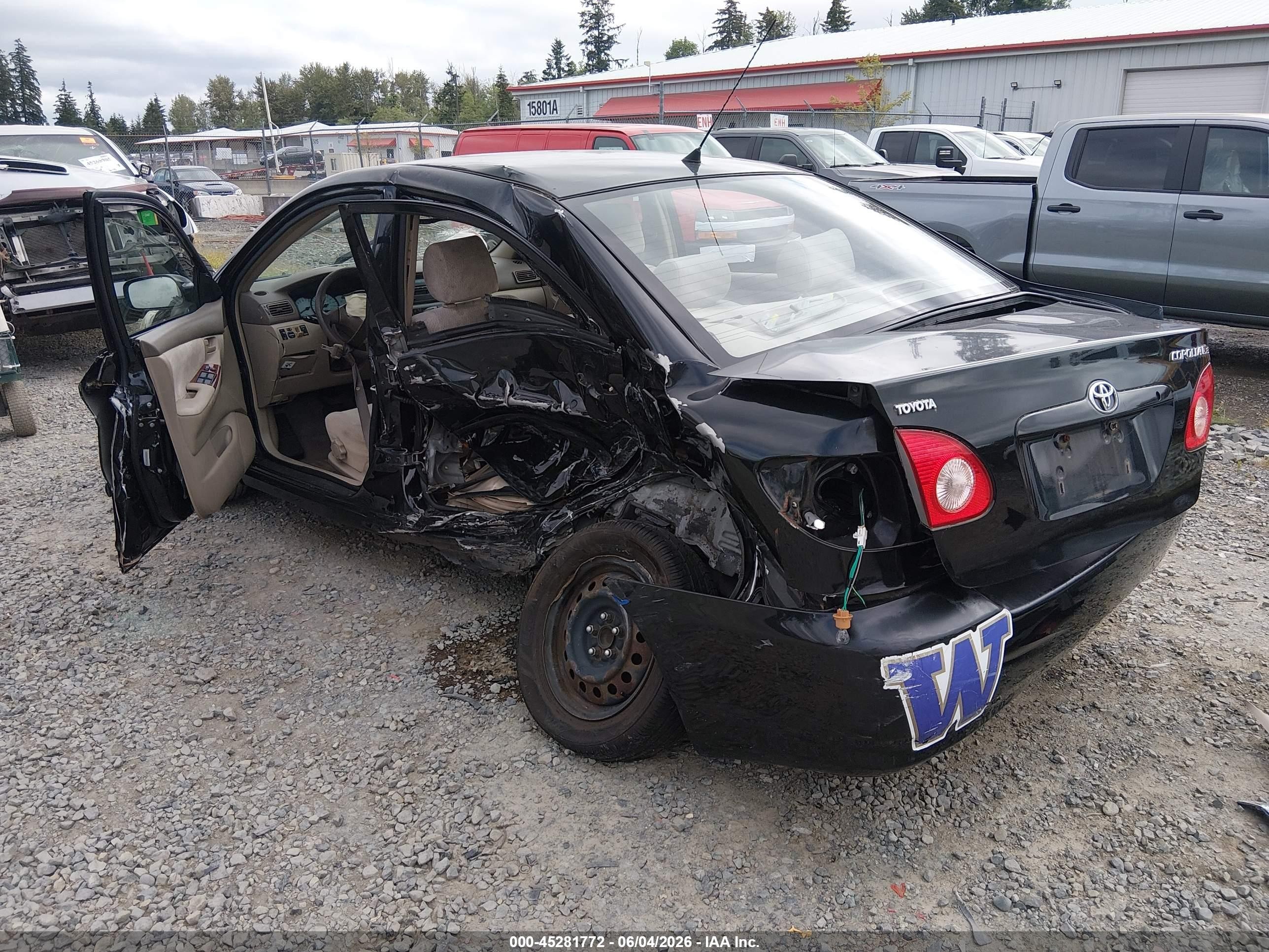 2003 Toyota Corolla Le Black vin: JTDBR32E430039042