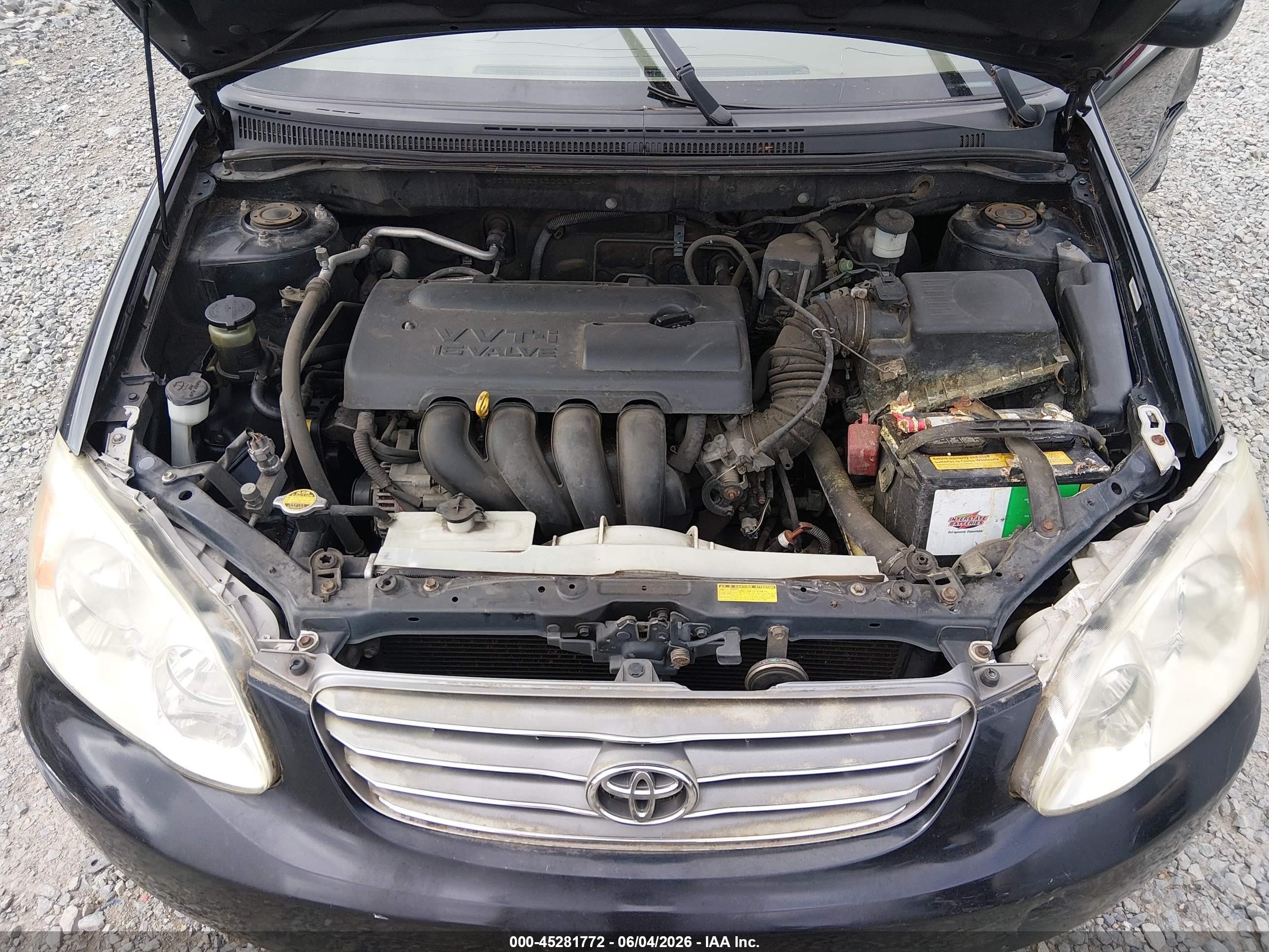 2003 Toyota Corolla Le Black vin: JTDBR32E430039042
