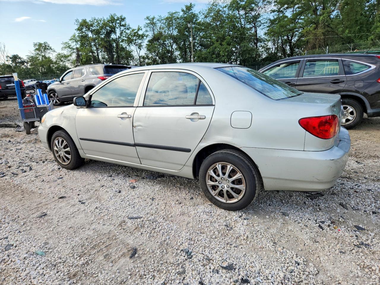 2003 Toyota Corolla Ce Silver vin: JTDBR32E432000116