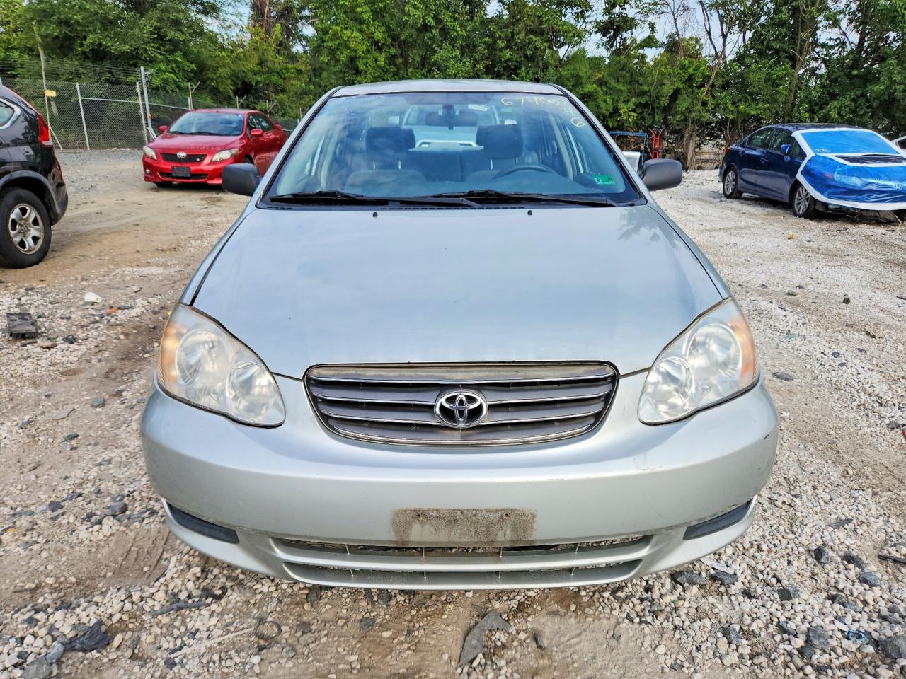 2003 Toyota Corolla Ce Silver vin: JTDBR32E432000116