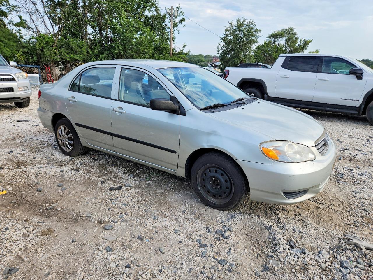 2003 Toyota Corolla Ce Silver vin: JTDBR32E432000116