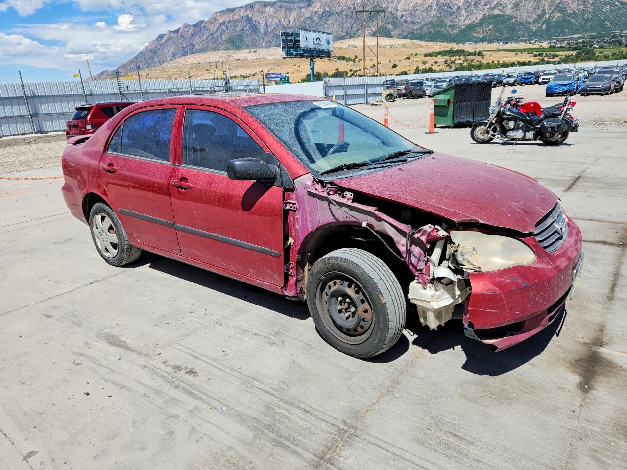 2004 Toyota Corolla Ce Maroon vin: JTDBR32E442021789