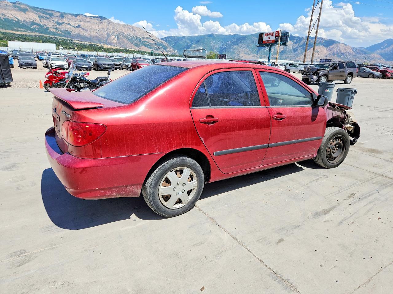 2004 Toyota Corolla Ce Maroon vin: JTDBR32E442021789
