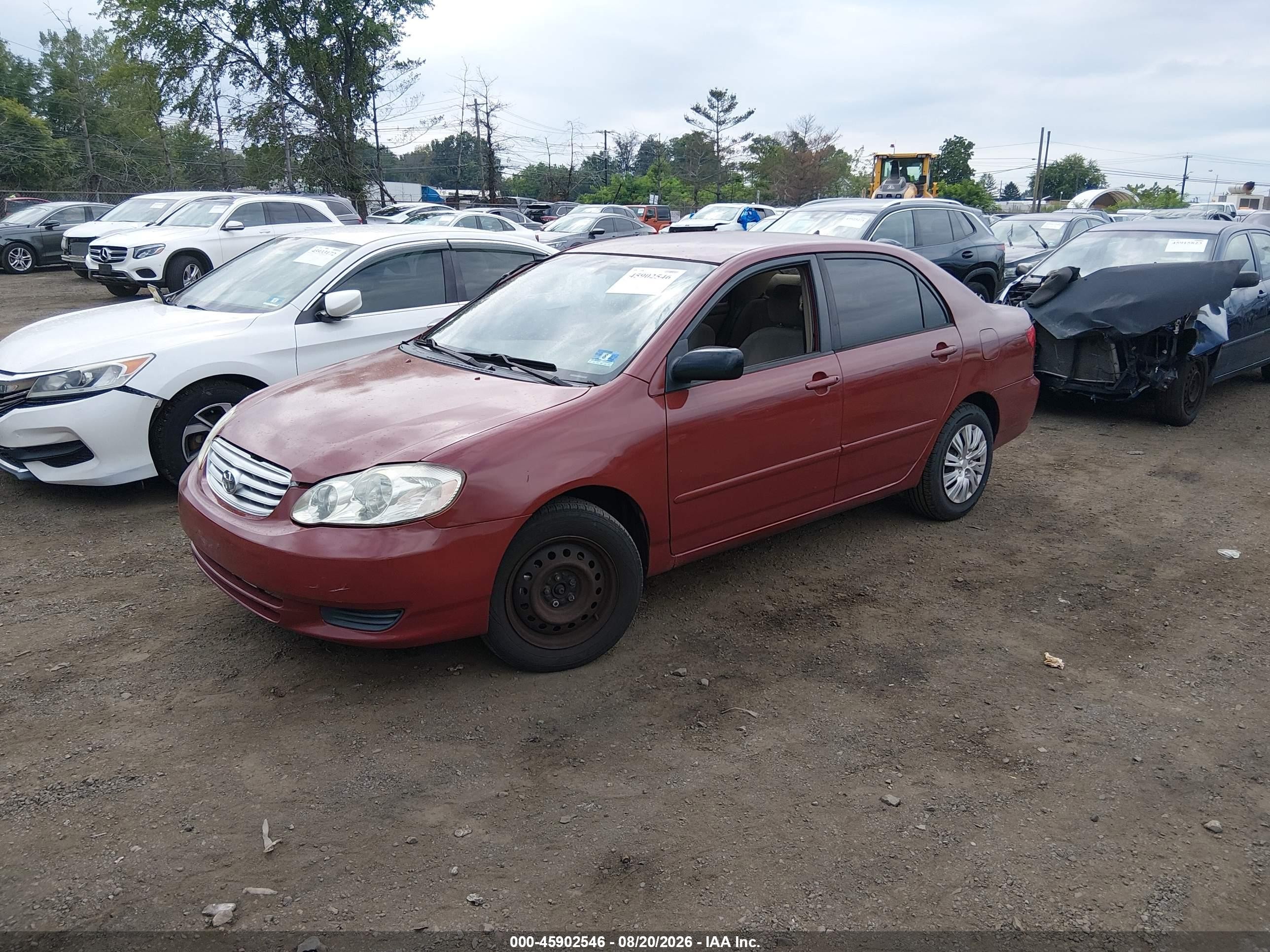 2004 Toyota Corolla Le Red vin: JTDBR32E442036793