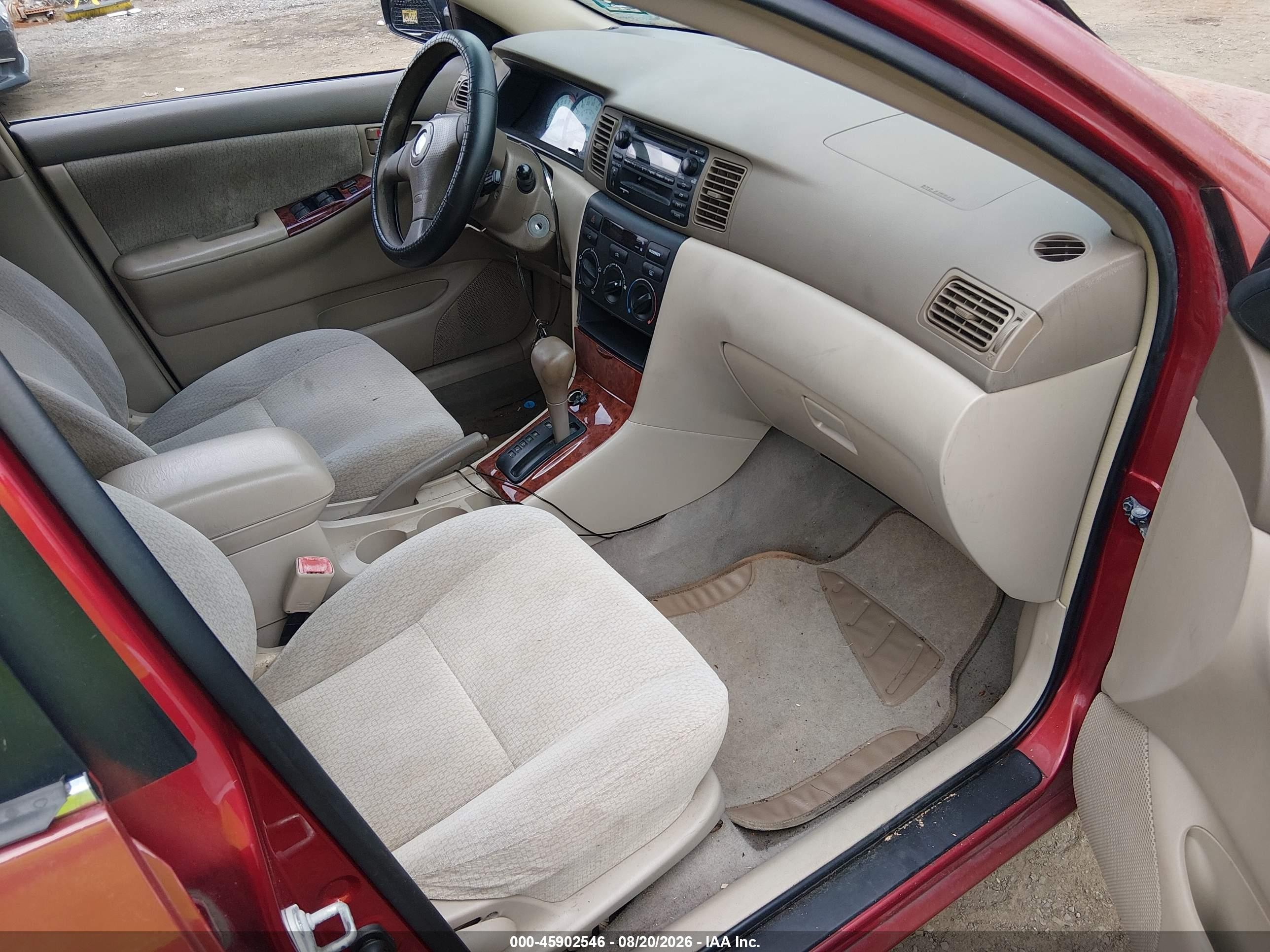 2004 Toyota Corolla Le Red vin: JTDBR32E442036793