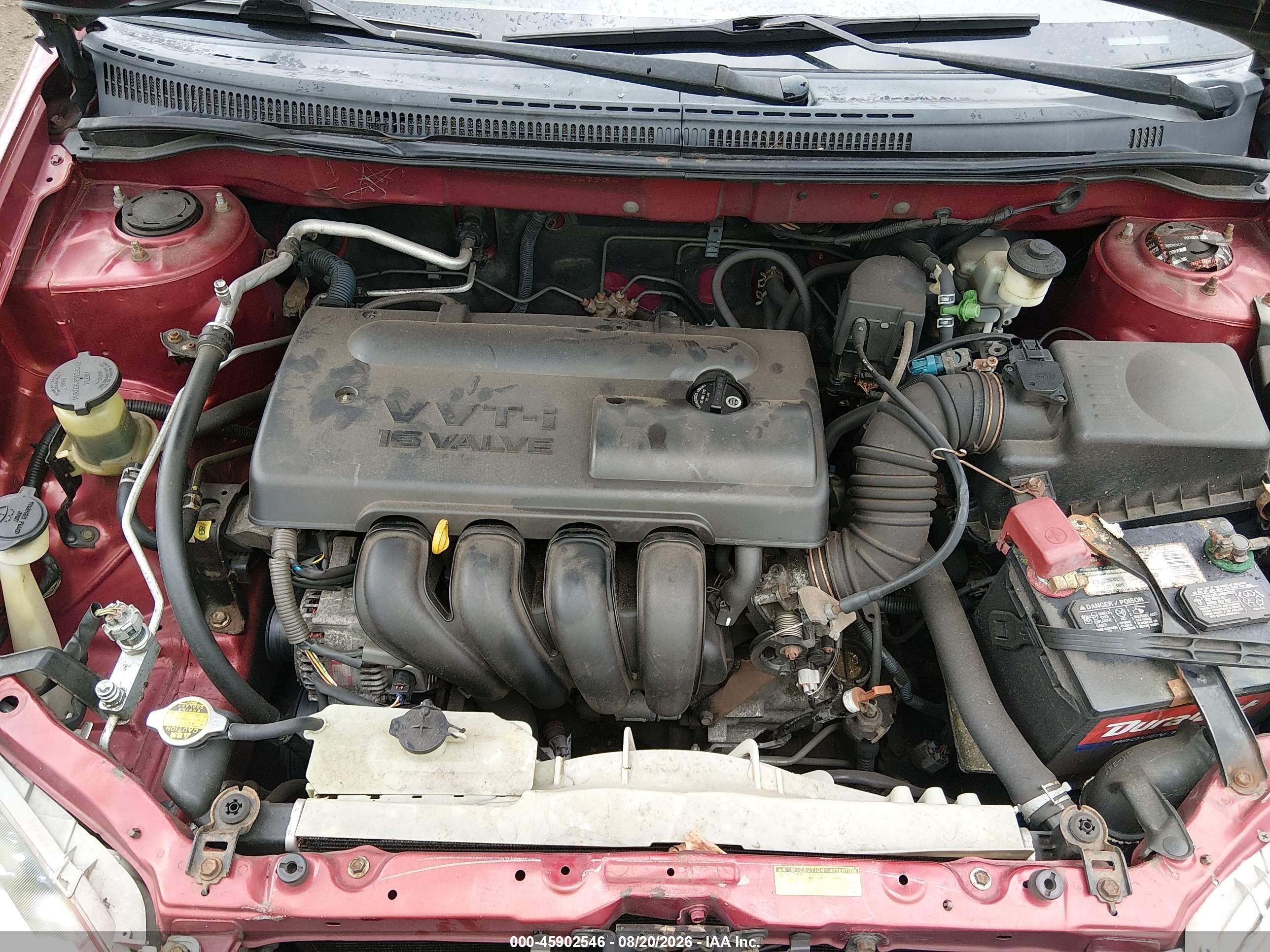 2004 Toyota Corolla Le Red vin: JTDBR32E442036793