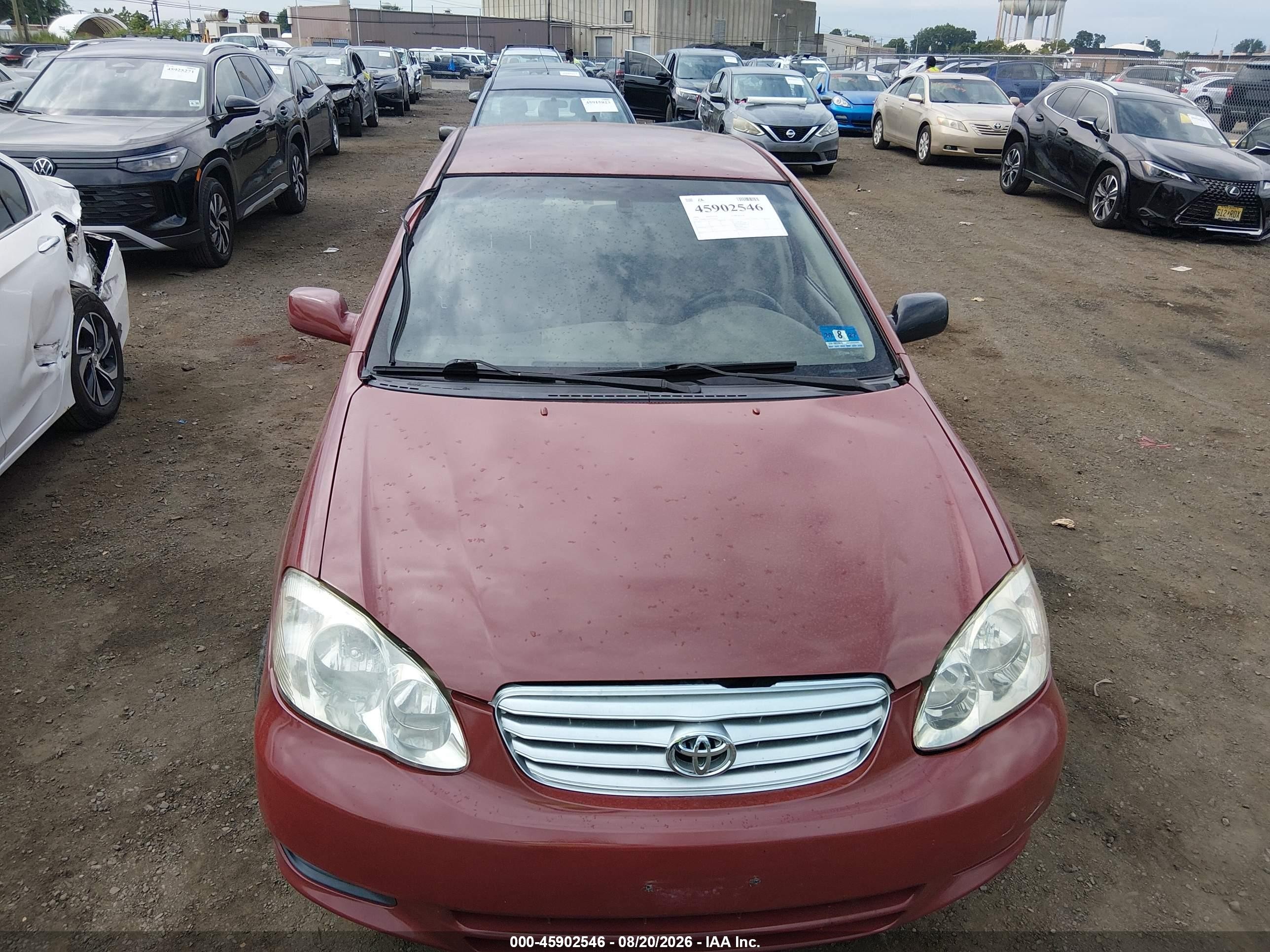 2004 Toyota Corolla Le Red vin: JTDBR32E442036793