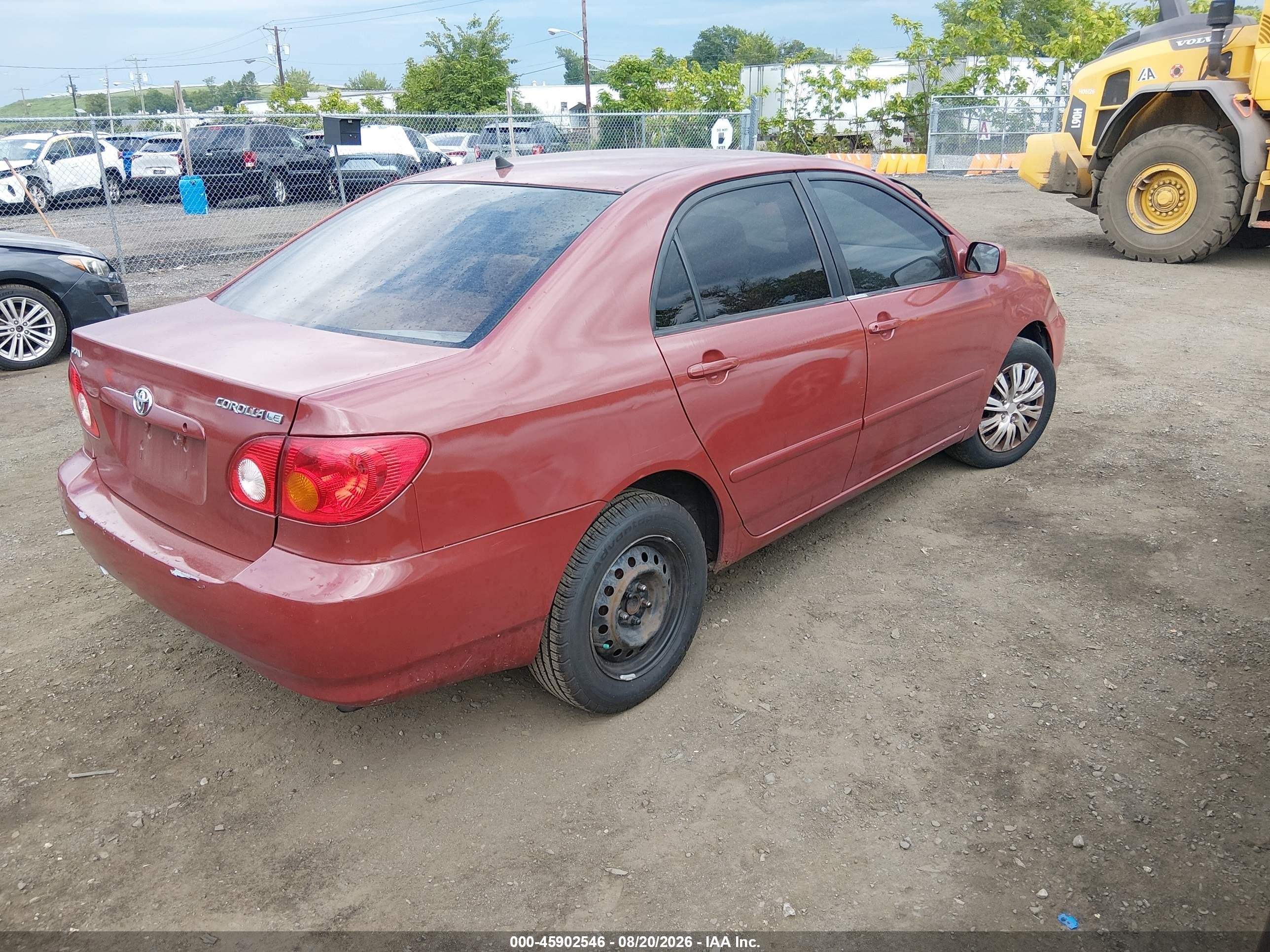 2004 Toyota Corolla Le Red vin: JTDBR32E442036793