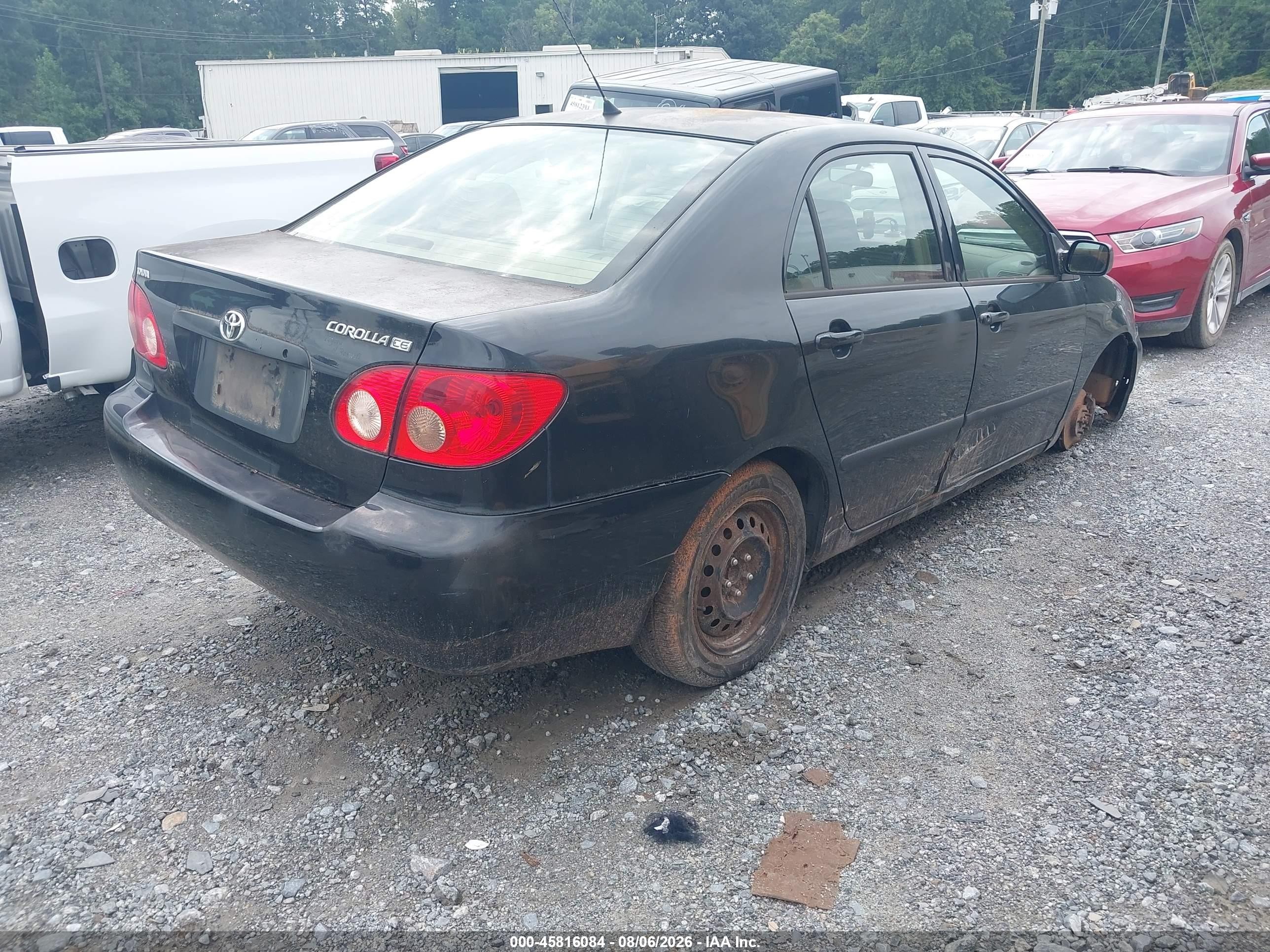 2006 Toyota Corolla Ce Black vin: JTDBR32E460072854