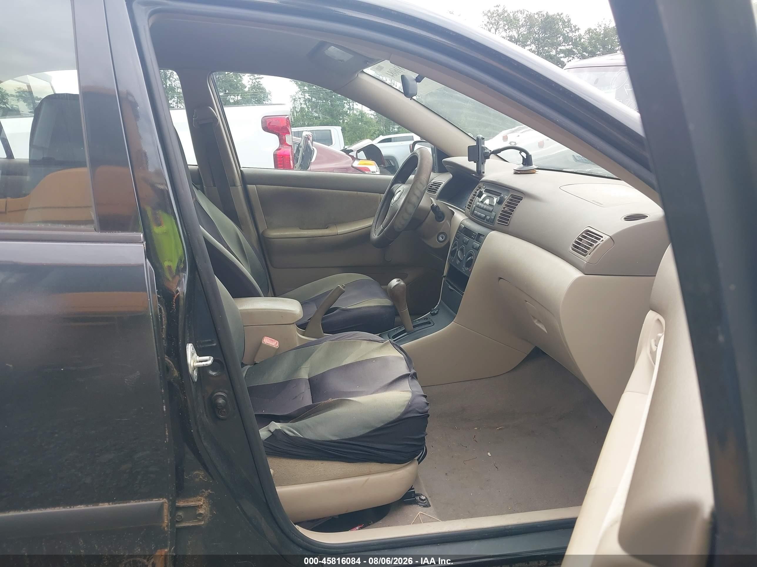 2006 Toyota Corolla Ce Black vin: JTDBR32E460072854
