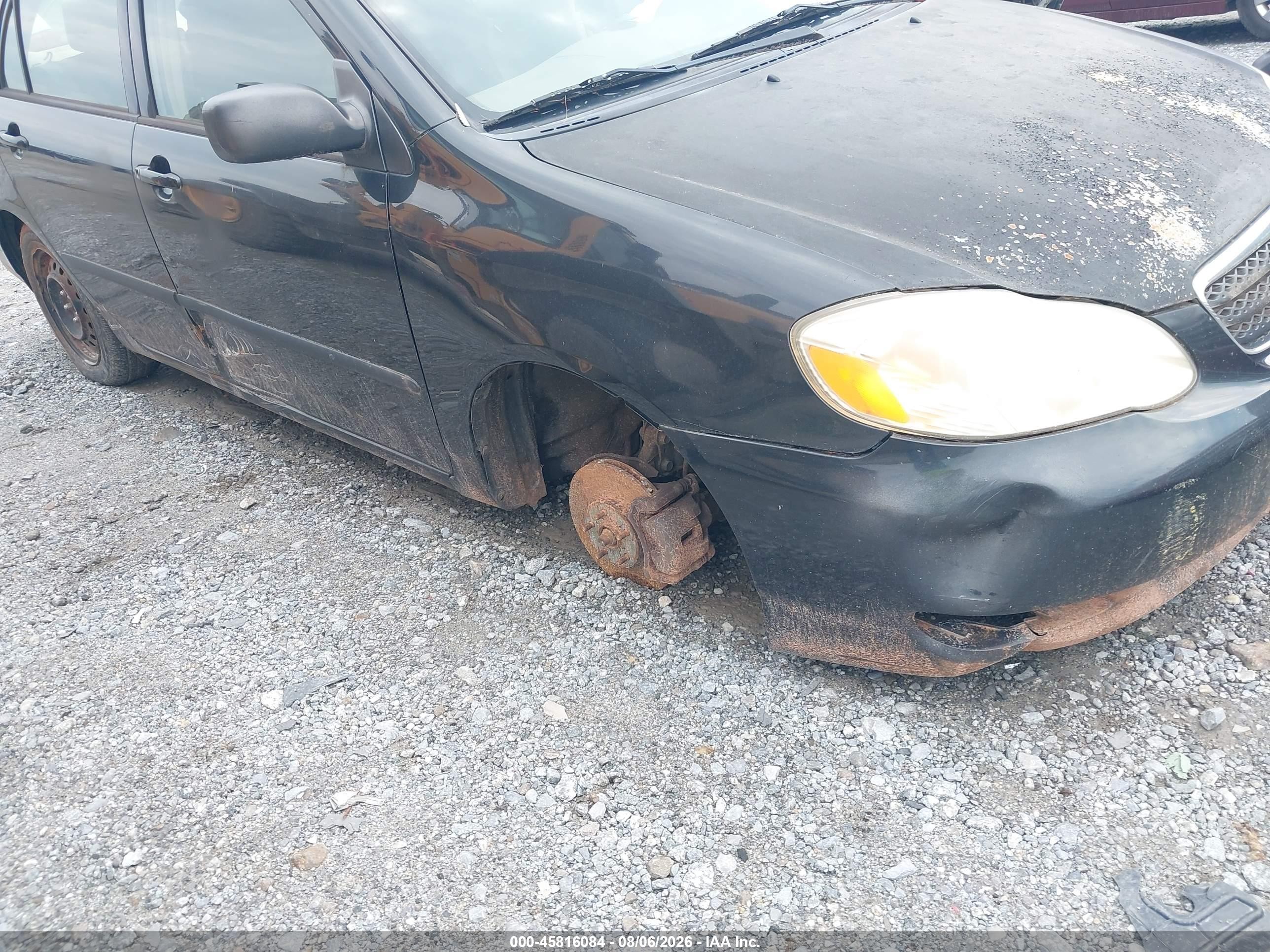 2006 Toyota Corolla Ce Black vin: JTDBR32E460072854