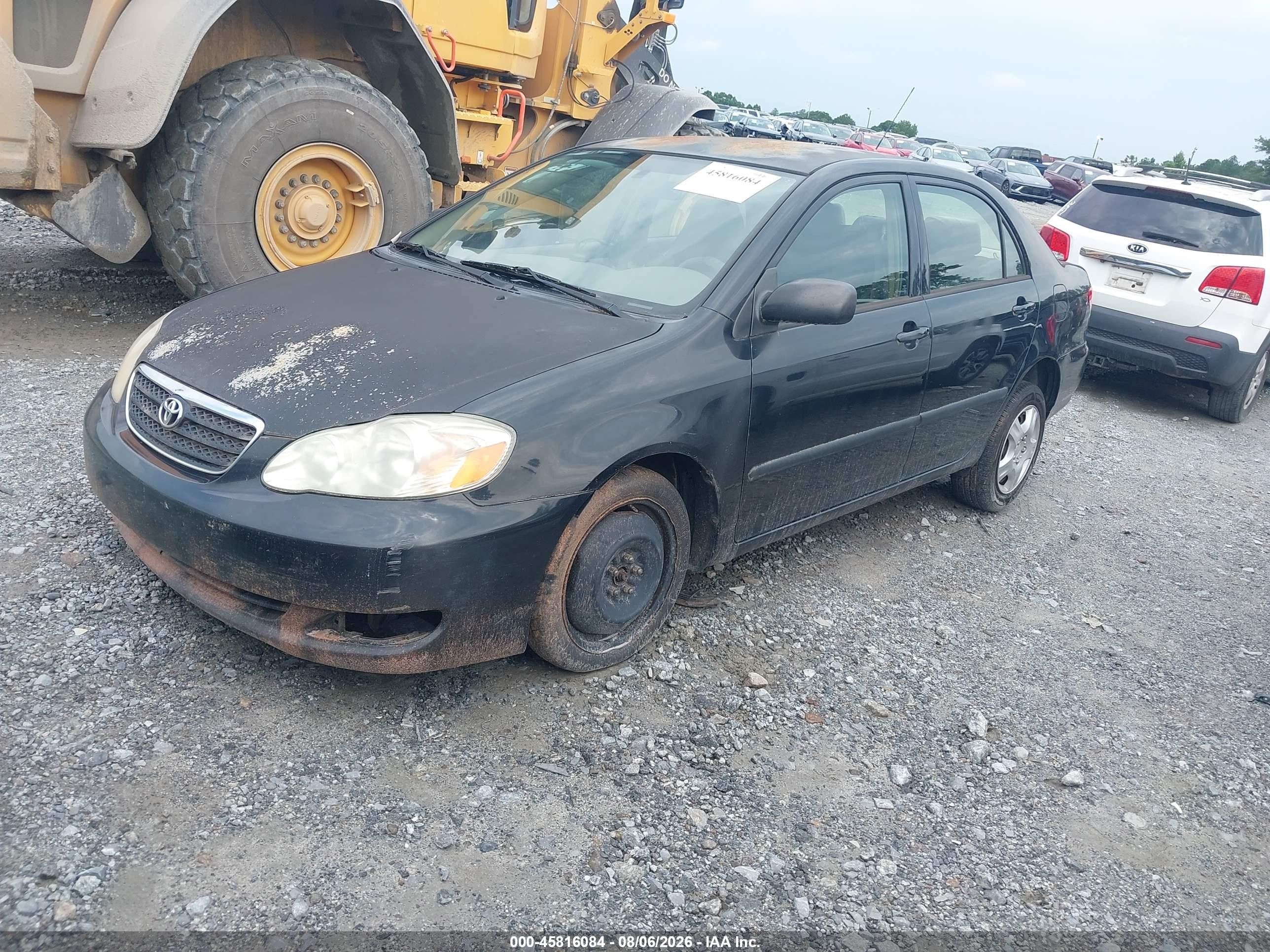 2006 Toyota Corolla Ce Black vin: JTDBR32E460072854