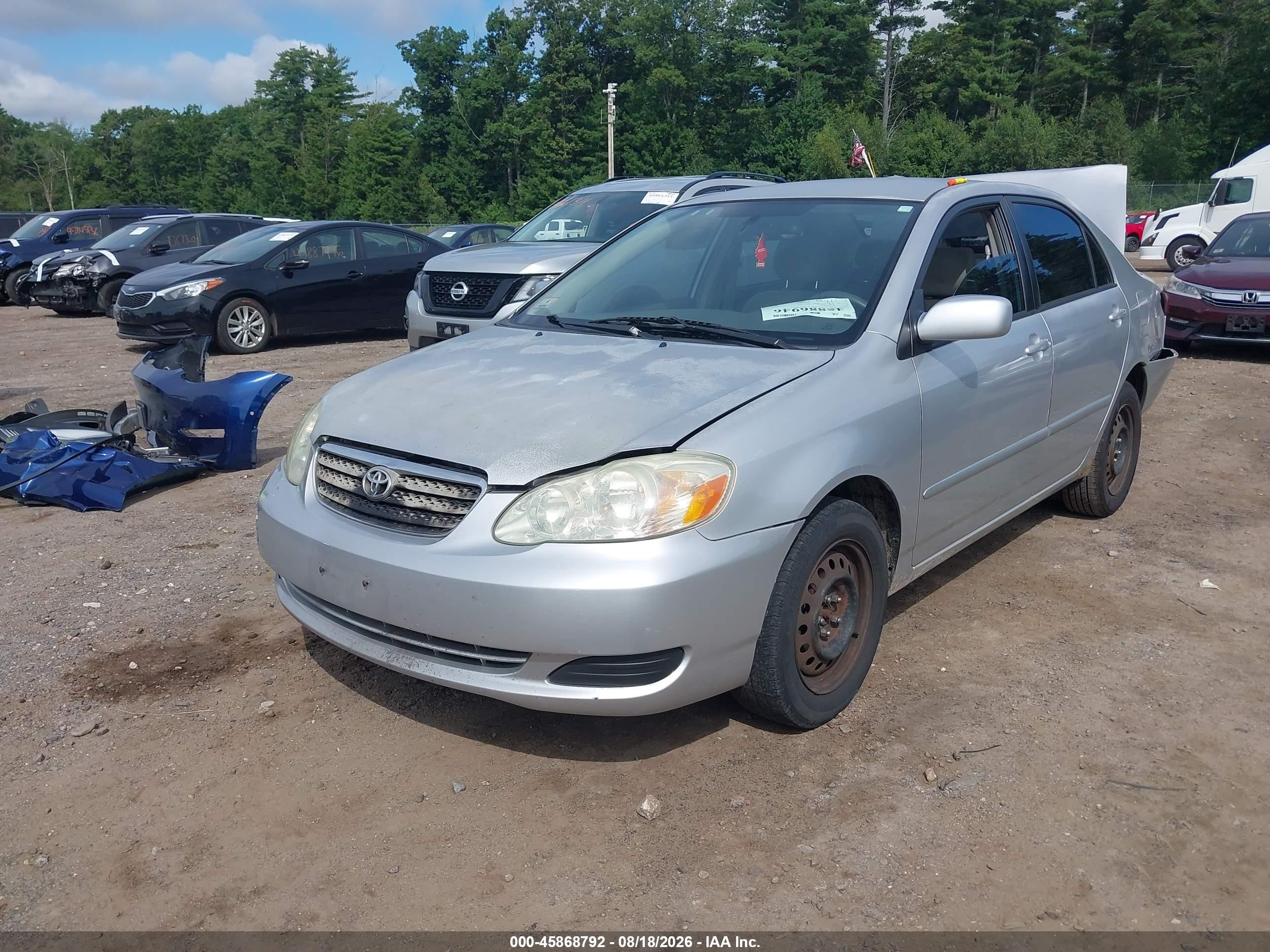 2006 Toyota Corolla Le Silver vin: JTDBR32E460096393