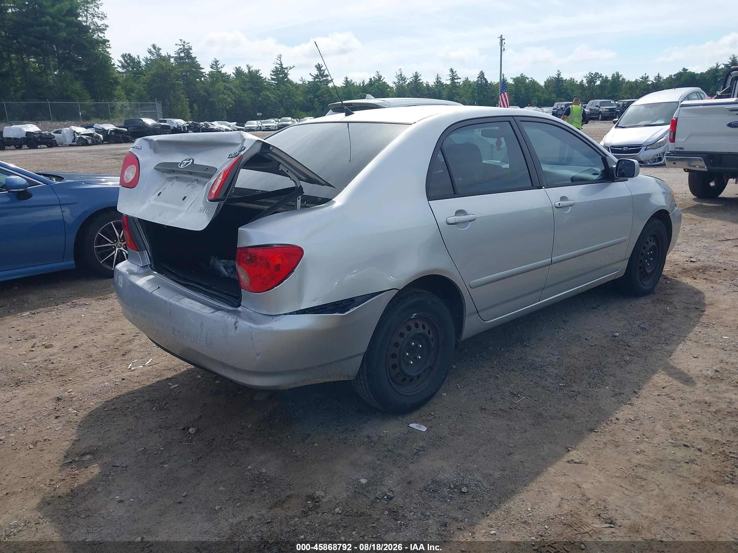 2006 Toyota Corolla Le Silver vin: JTDBR32E460096393