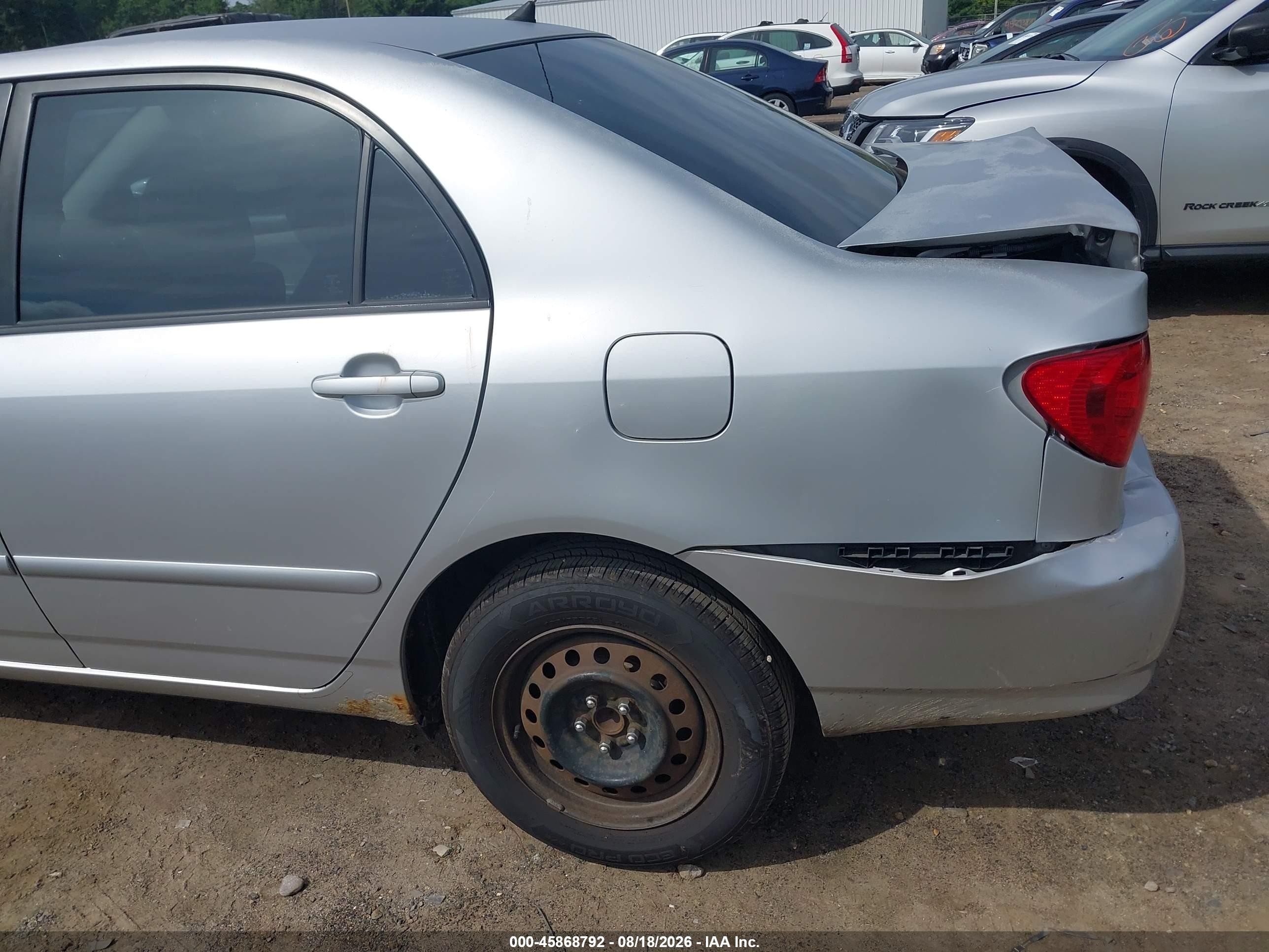 2006 Toyota Corolla Le Silver vin: JTDBR32E460096393