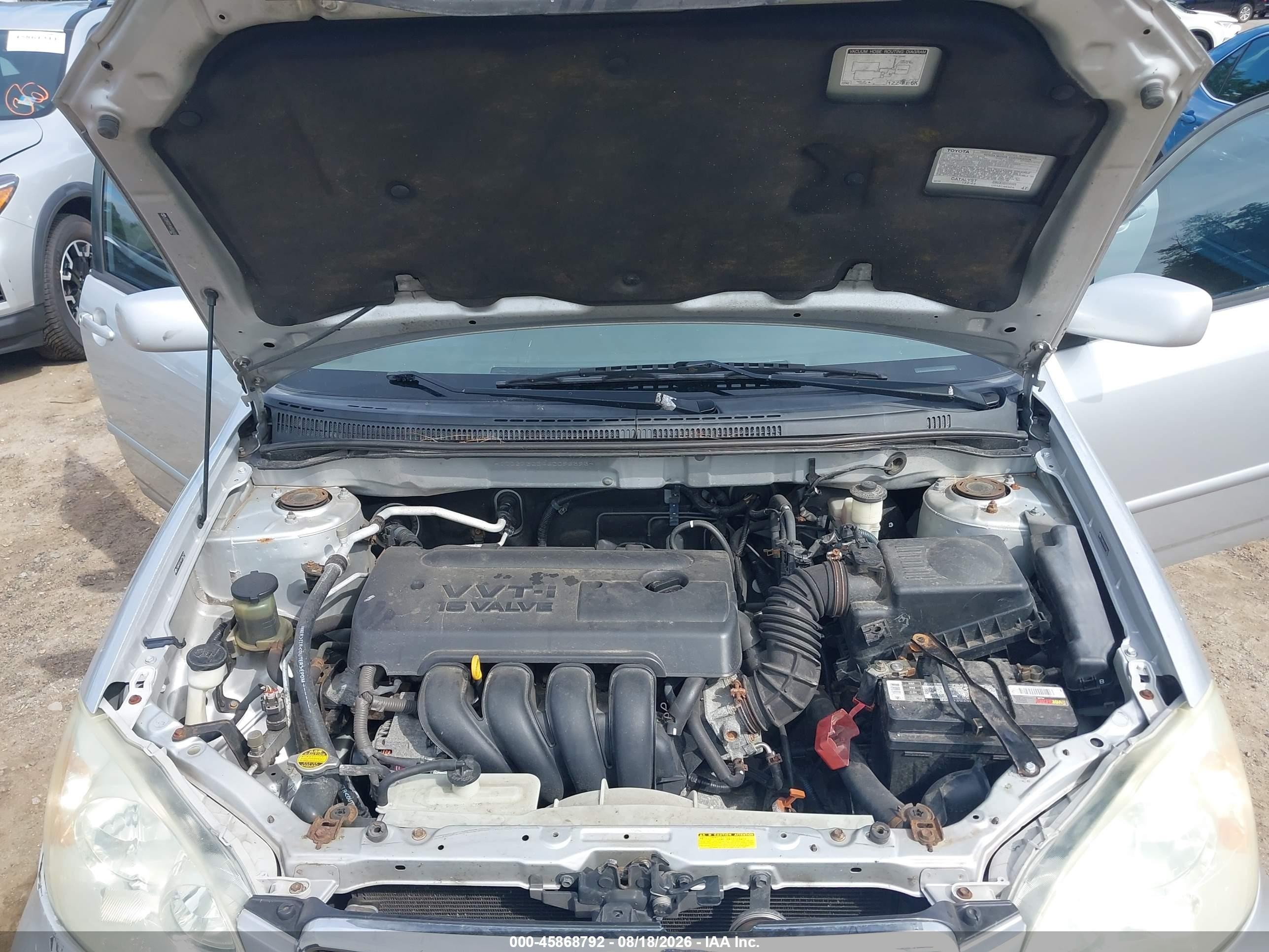 2006 Toyota Corolla Le Silver vin: JTDBR32E460096393