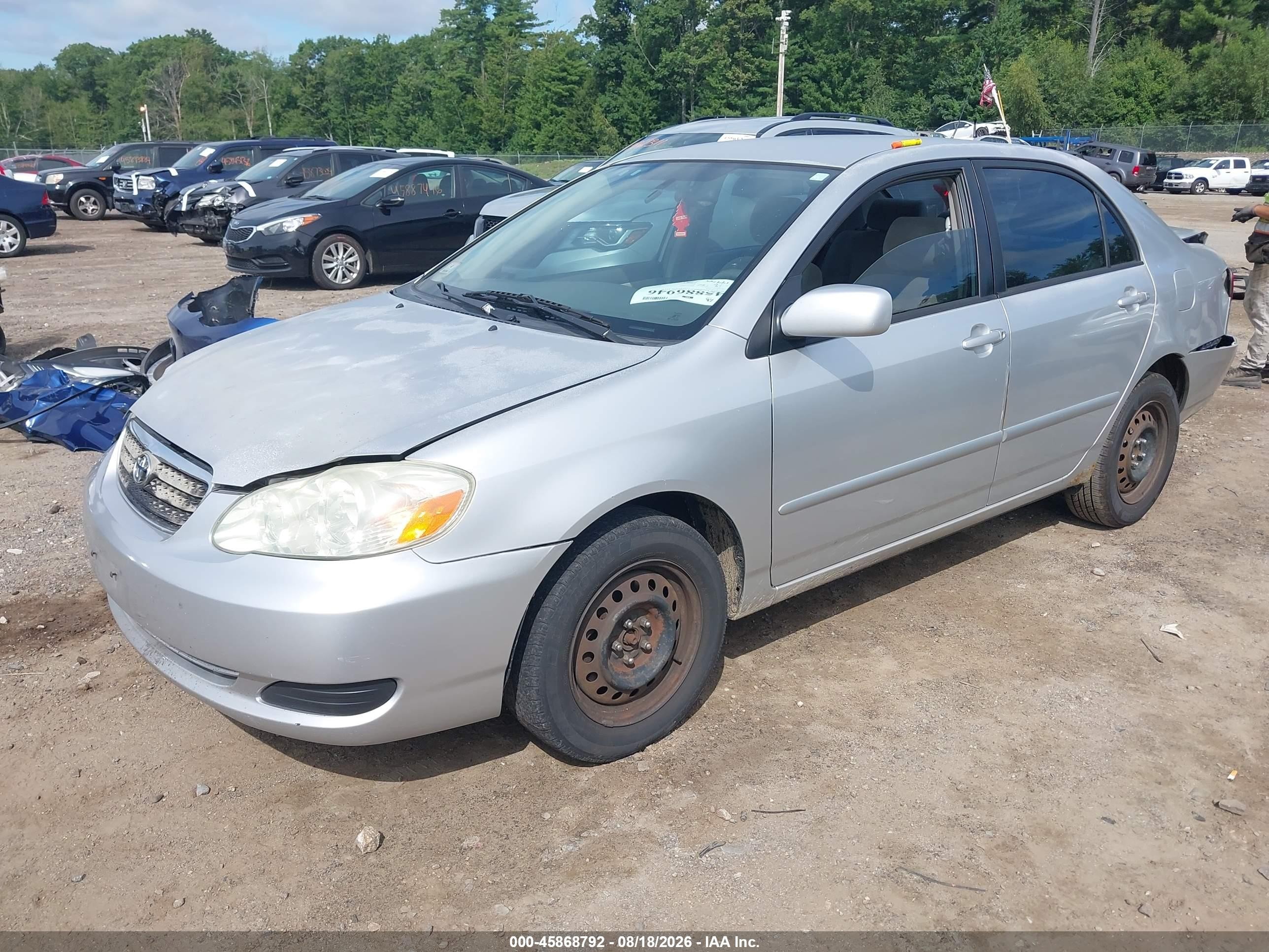 2006 Toyota Corolla Le Silver vin: JTDBR32E460096393