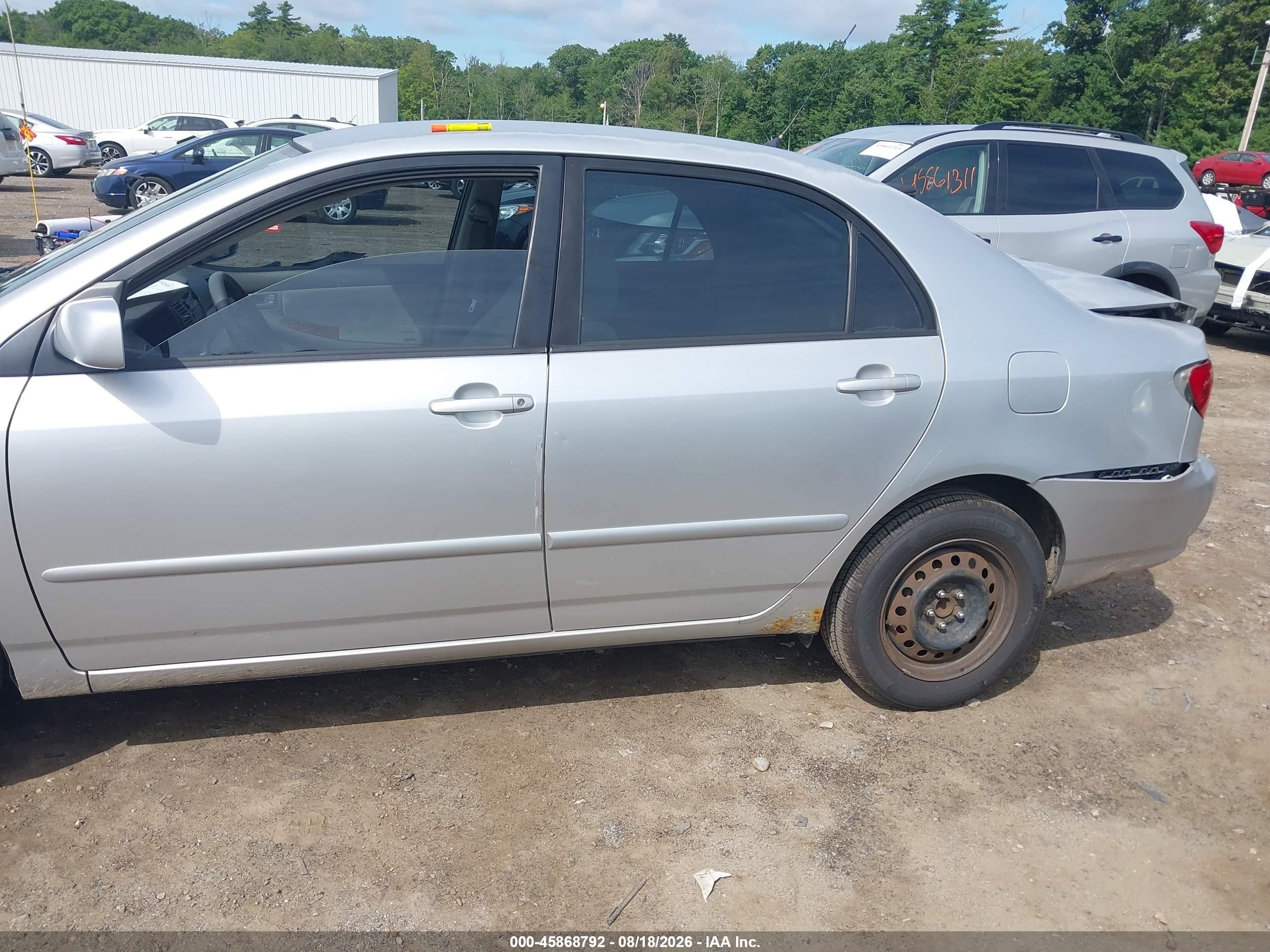 2006 Toyota Corolla Le Silver vin: JTDBR32E460096393