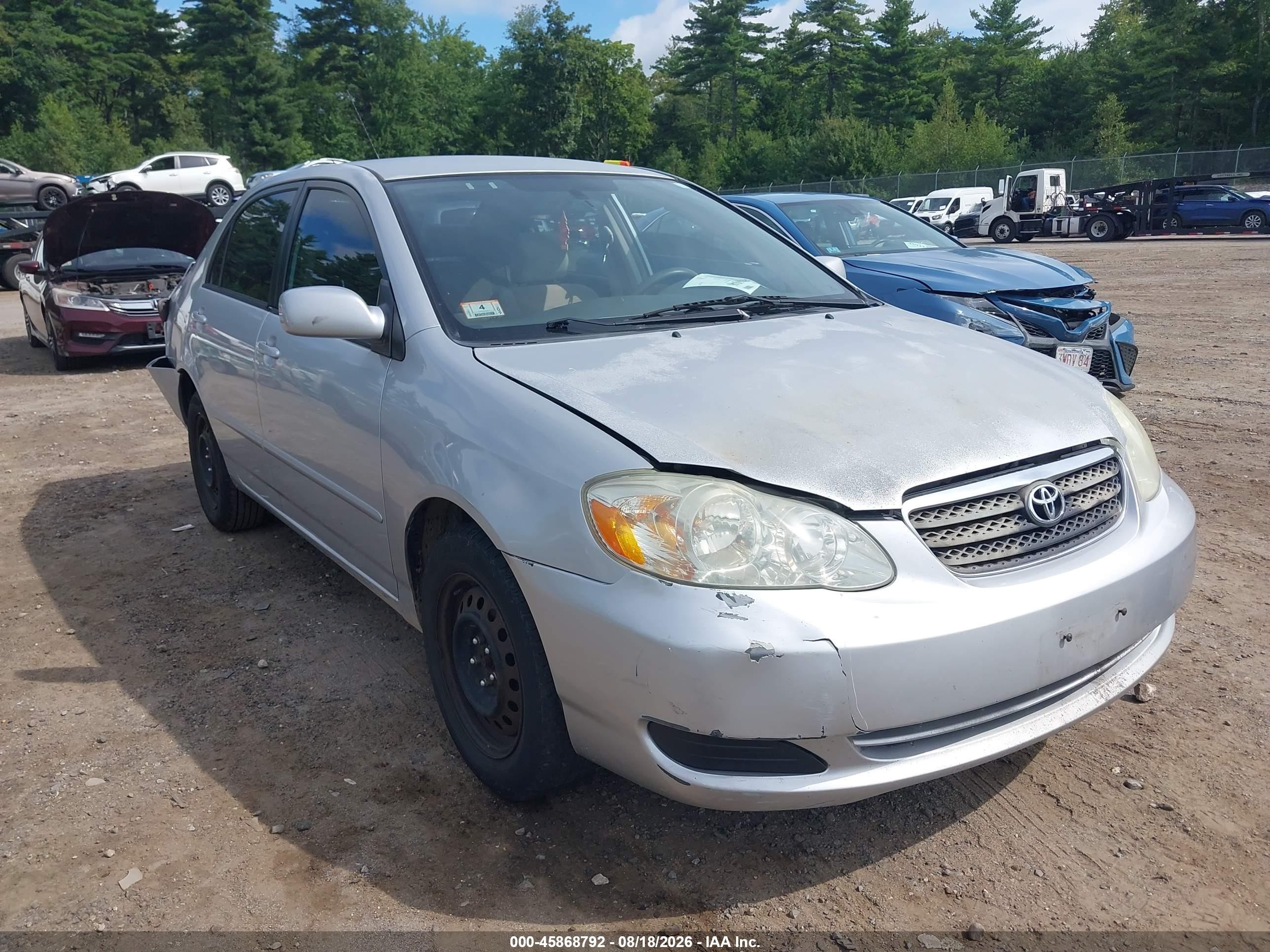 2006 Toyota Corolla Le Silver vin: JTDBR32E460096393
