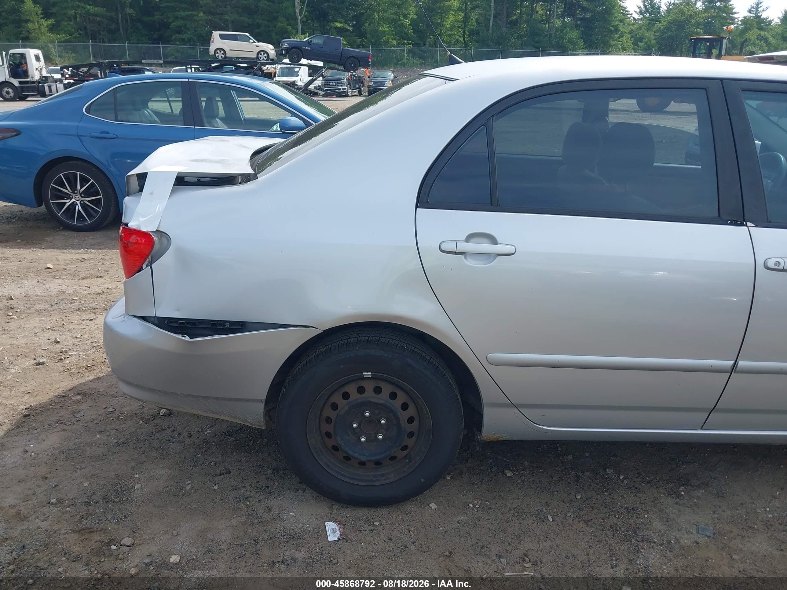 2006 Toyota Corolla Le Silver vin: JTDBR32E460096393