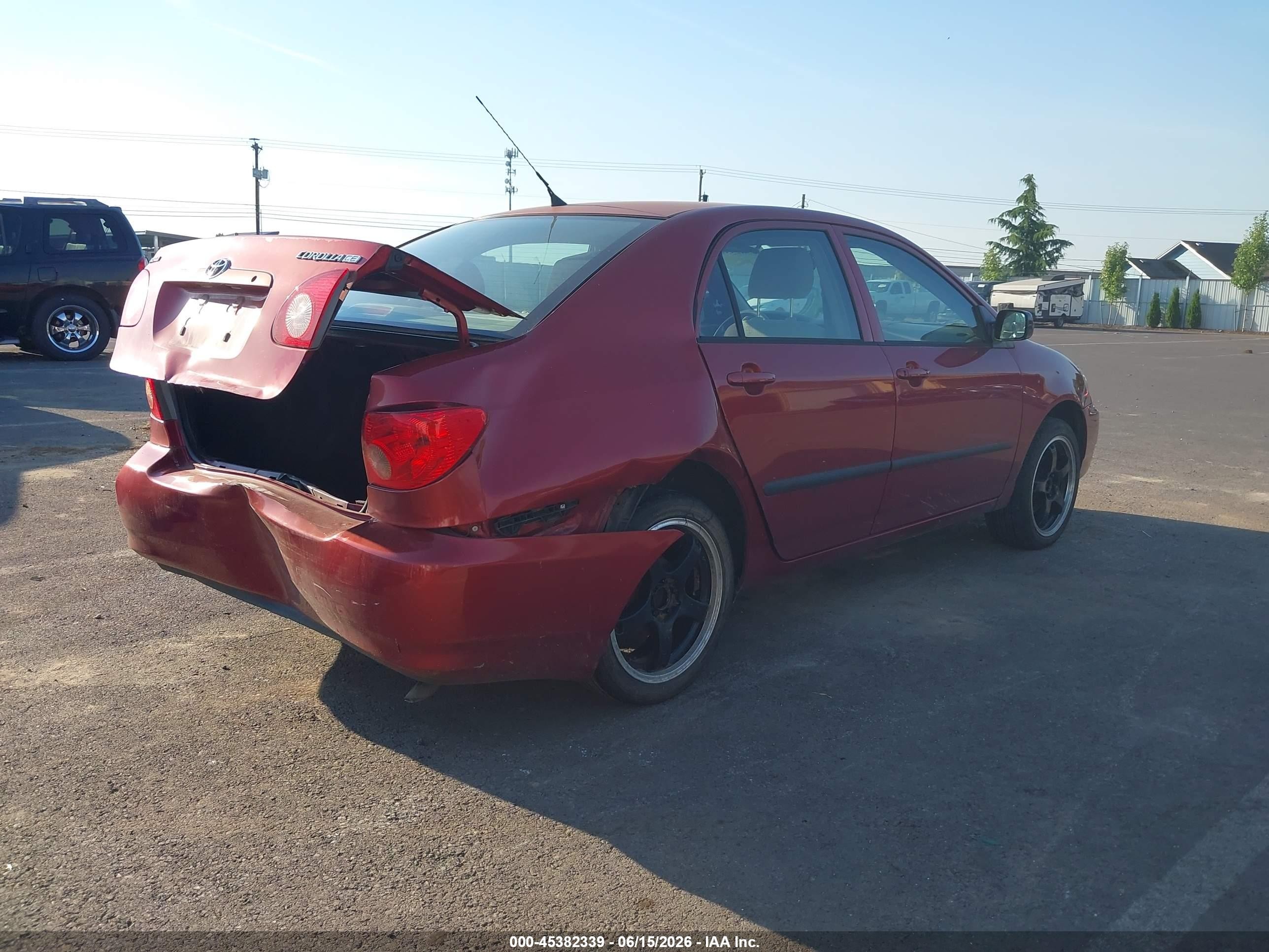 2007 Toyota Corolla Ce Красный vin: JTDBR32E470102615