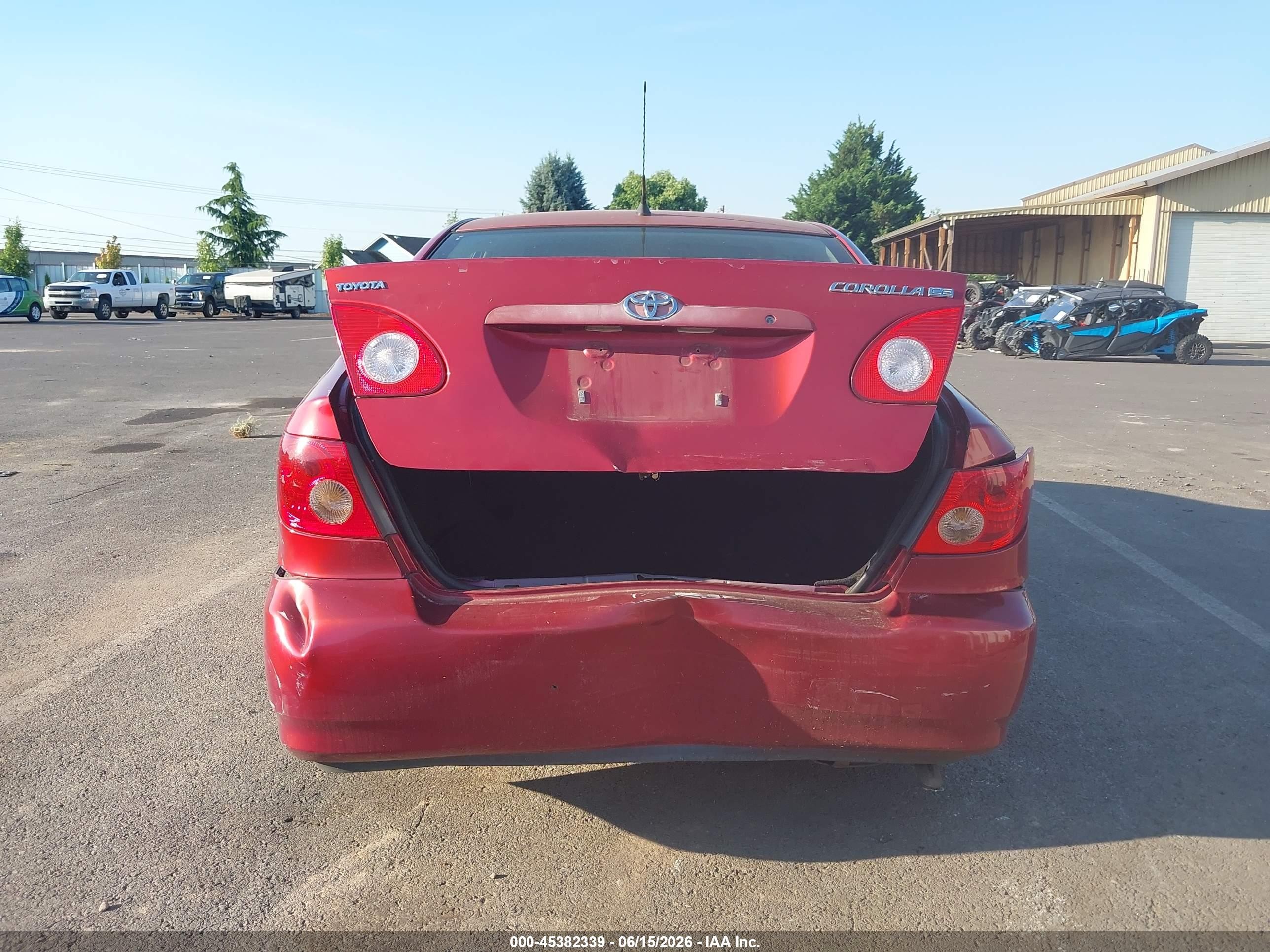 2007 Toyota Corolla Ce Красный vin: JTDBR32E470102615