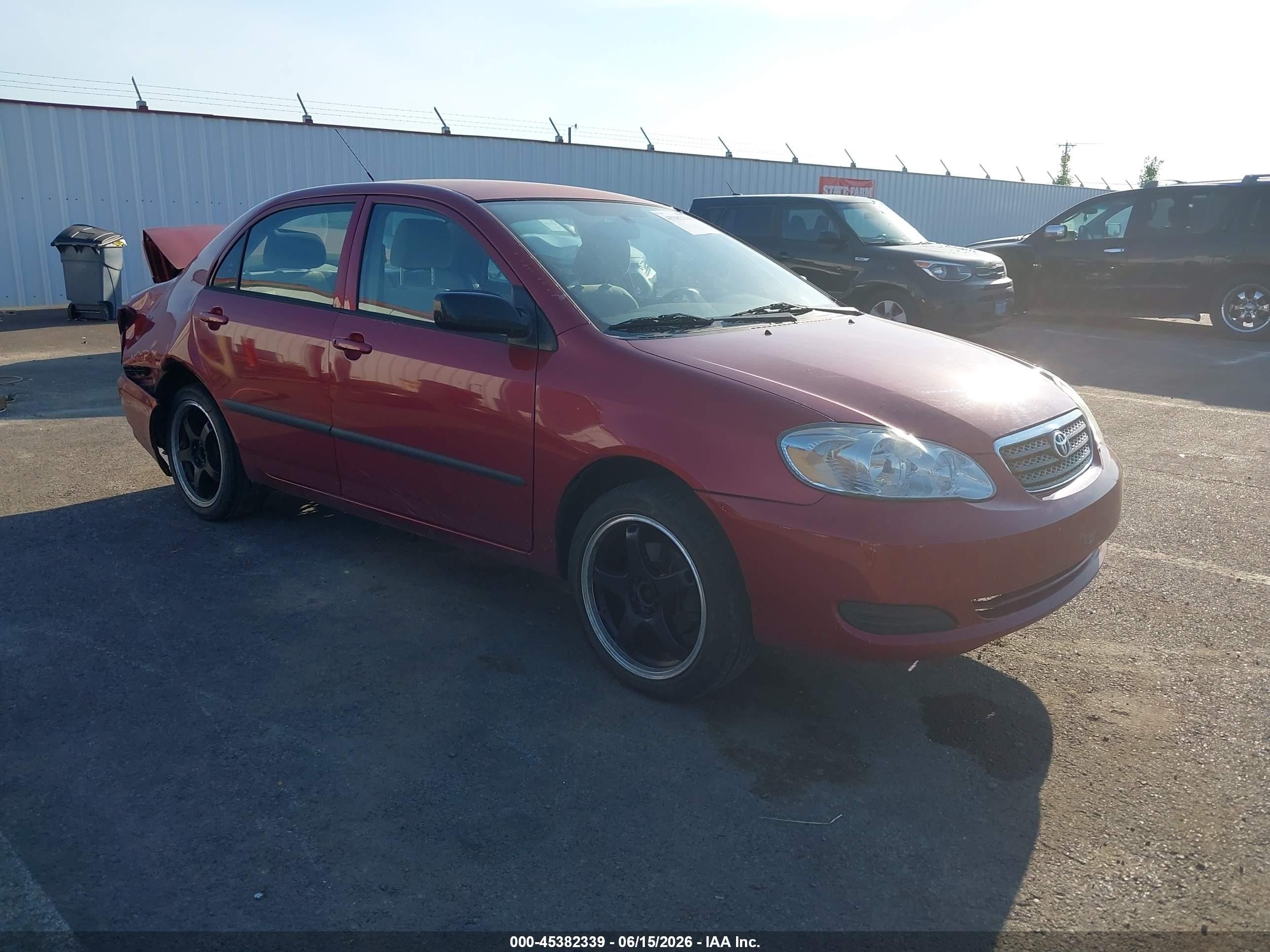 2007 Toyota Corolla Ce Красный vin: JTDBR32E470102615
