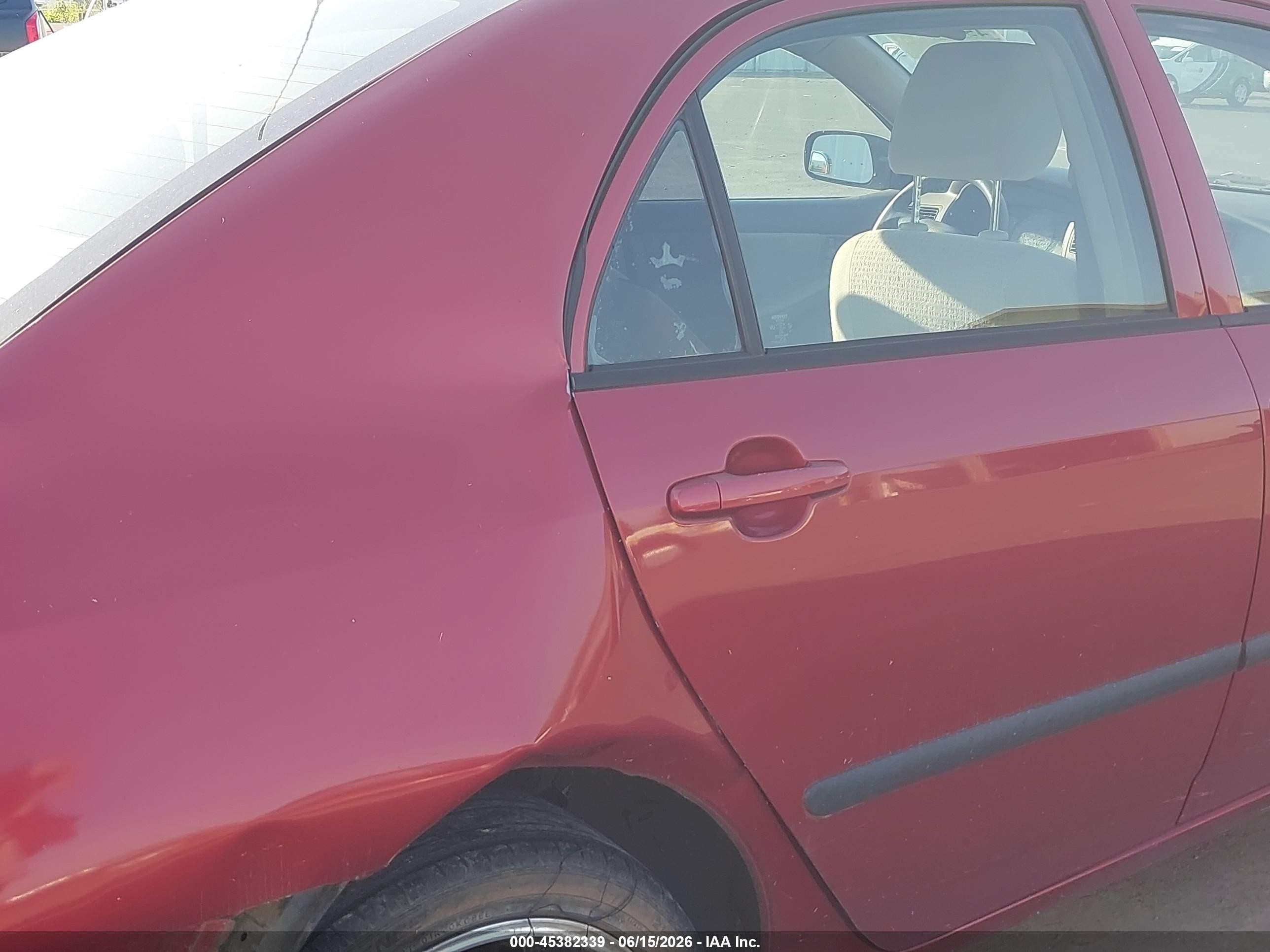 2007 Toyota Corolla Ce Красный vin: JTDBR32E470102615