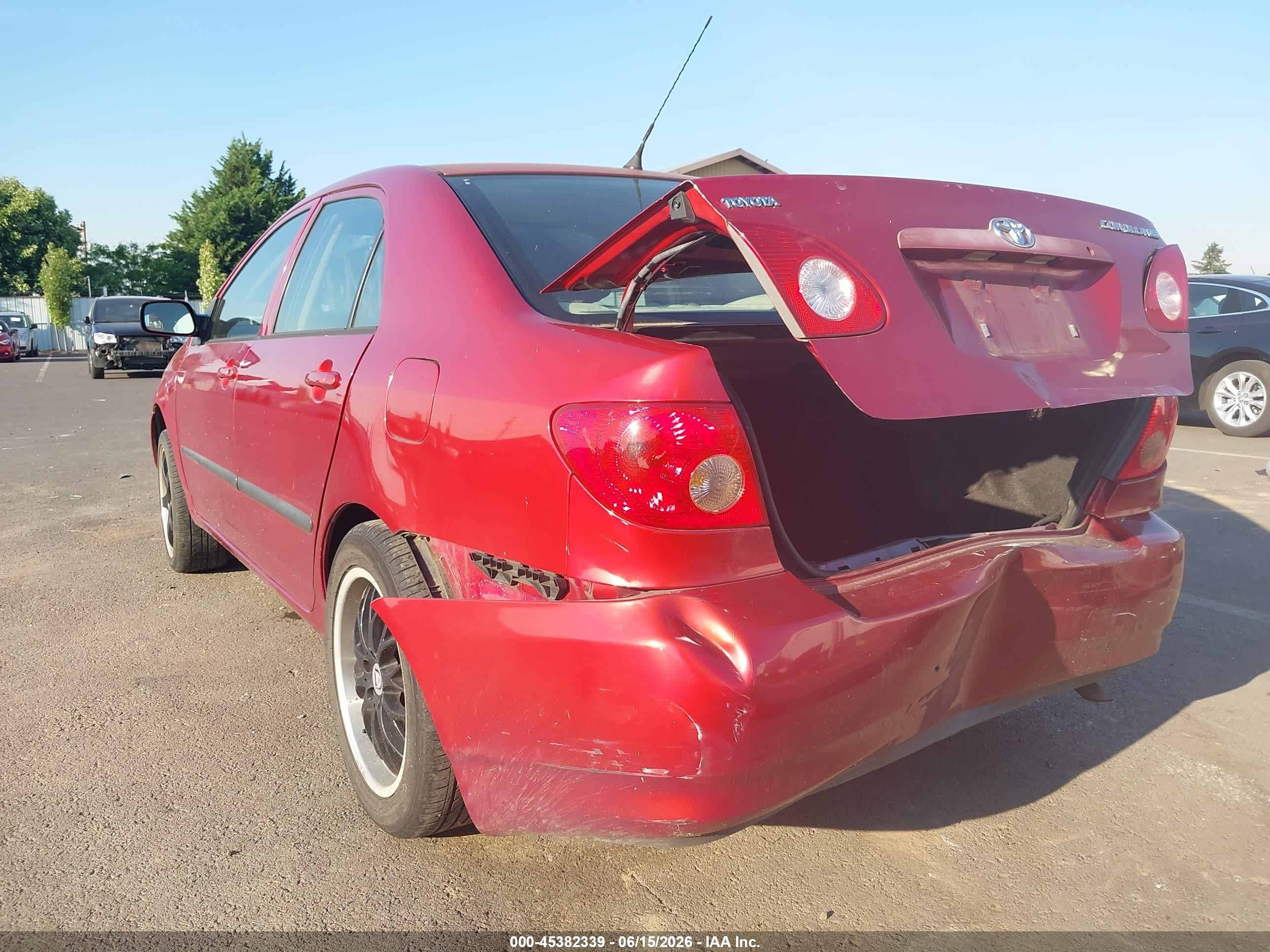 2007 Toyota Corolla Ce Красный vin: JTDBR32E470102615