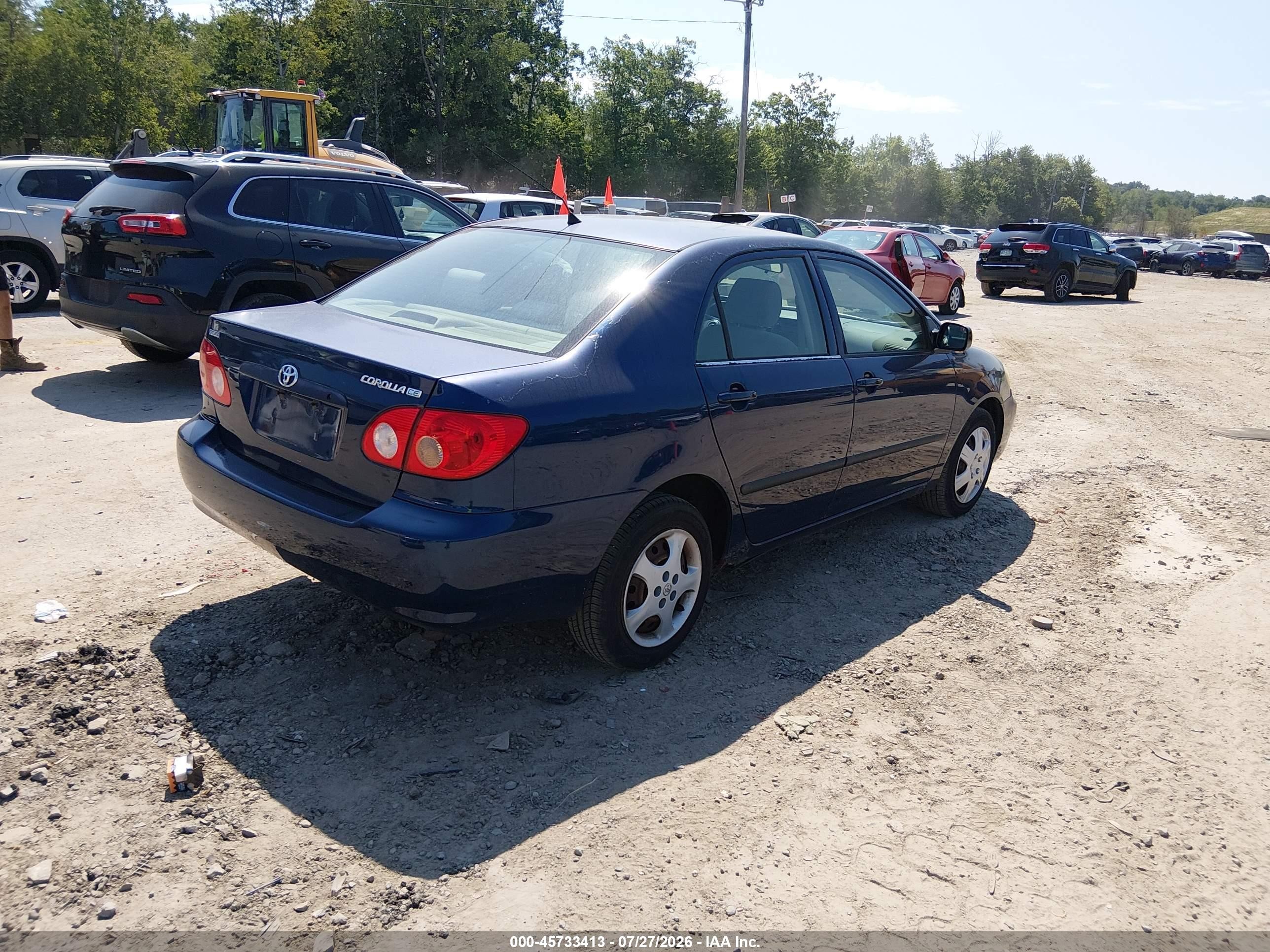 2007 Toyota Corolla Ce Navy vin: JTDBR32E470103800