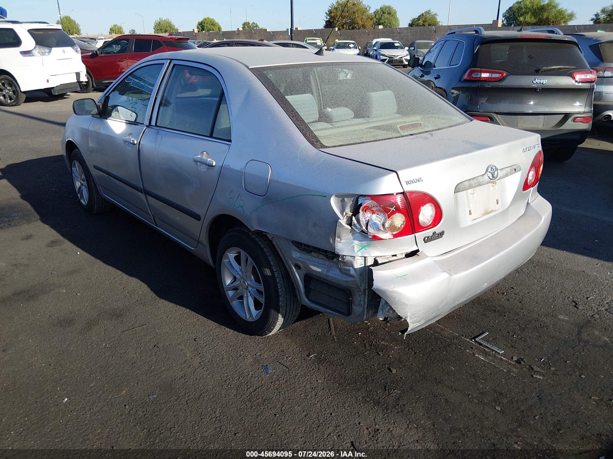 2007 Toyota Corolla Ce Silver vin: JTDBR32E470106860