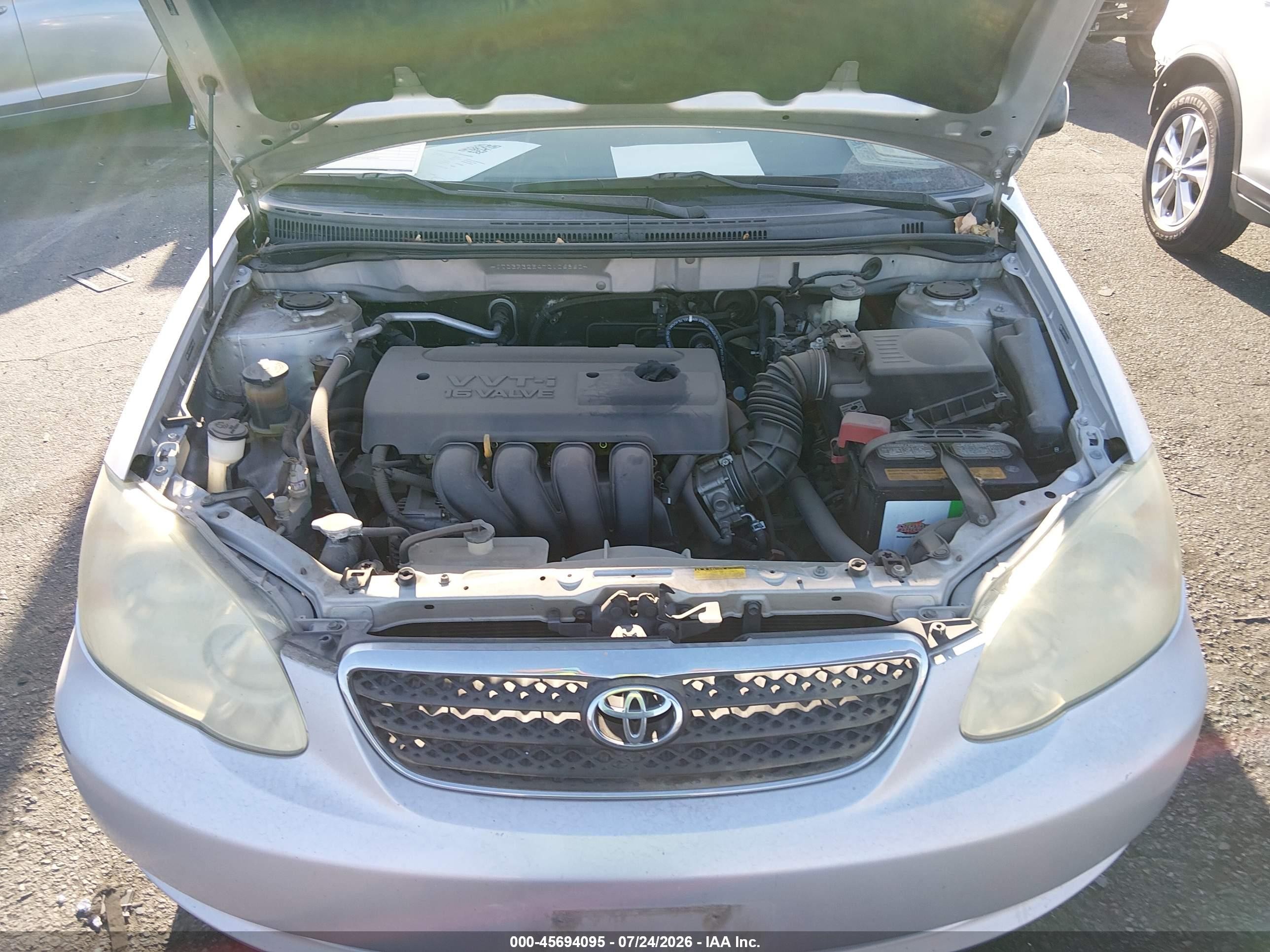 2007 Toyota Corolla Ce Silver vin: JTDBR32E470106860
