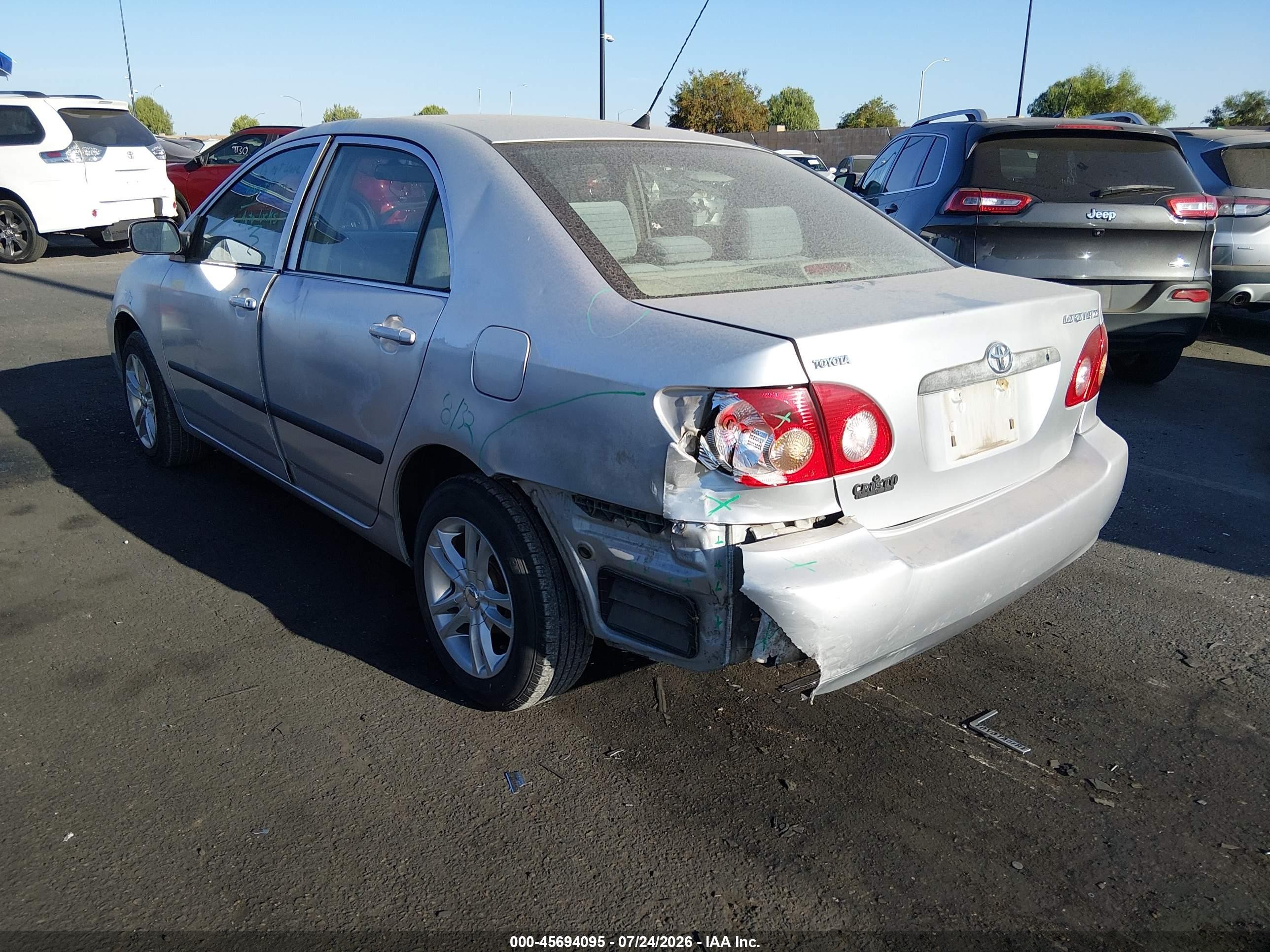 2007 Toyota Corolla Ce Silver vin: JTDBR32E470106860