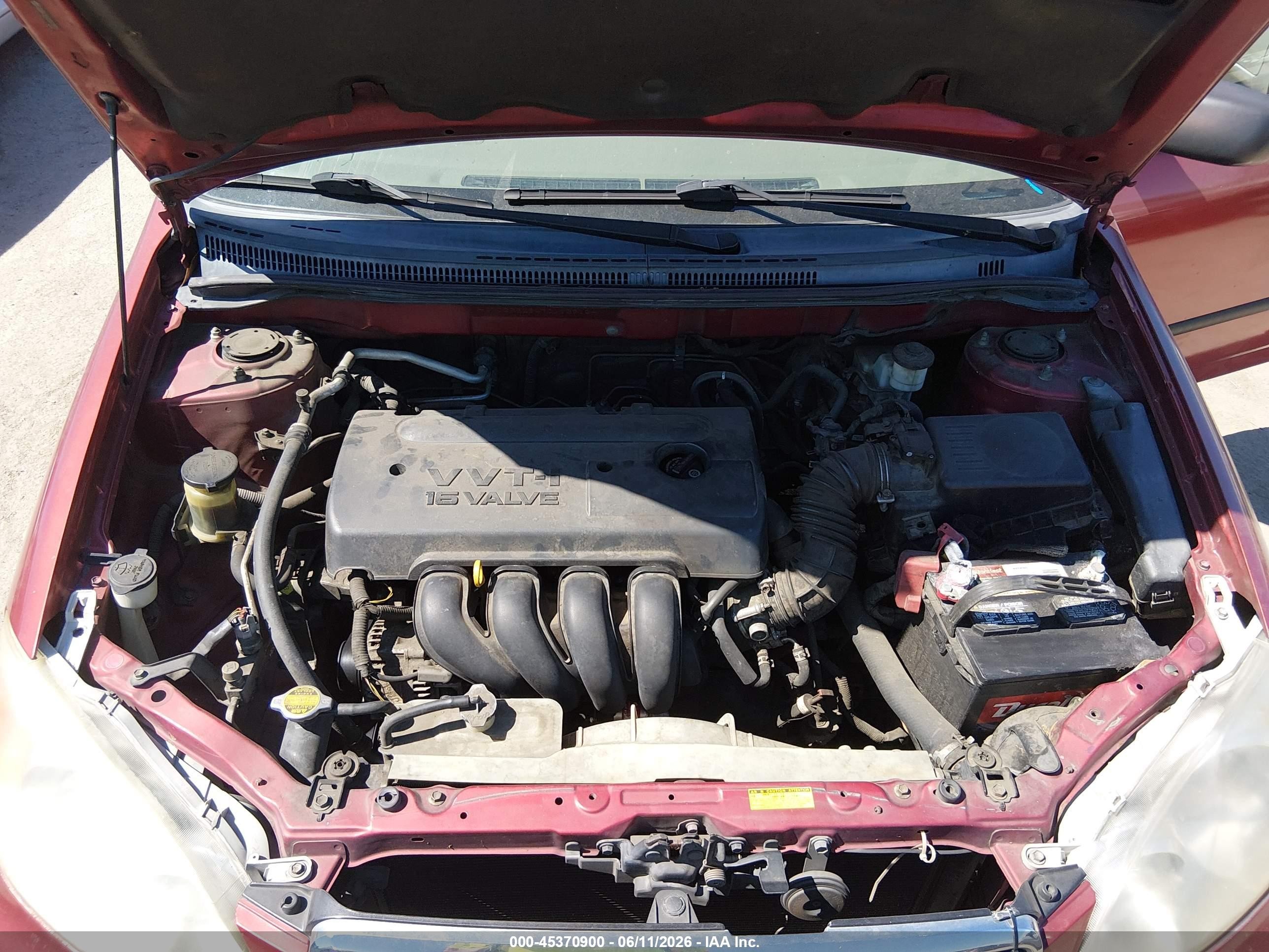 2007 Toyota Corolla Ce Red vin: JTDBR32E470115915